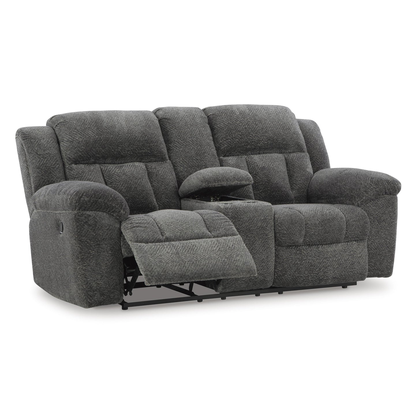 Signature Design by Ashley Frohn Reclining Fabric Loveseat with Console 3740694 IMAGE 2