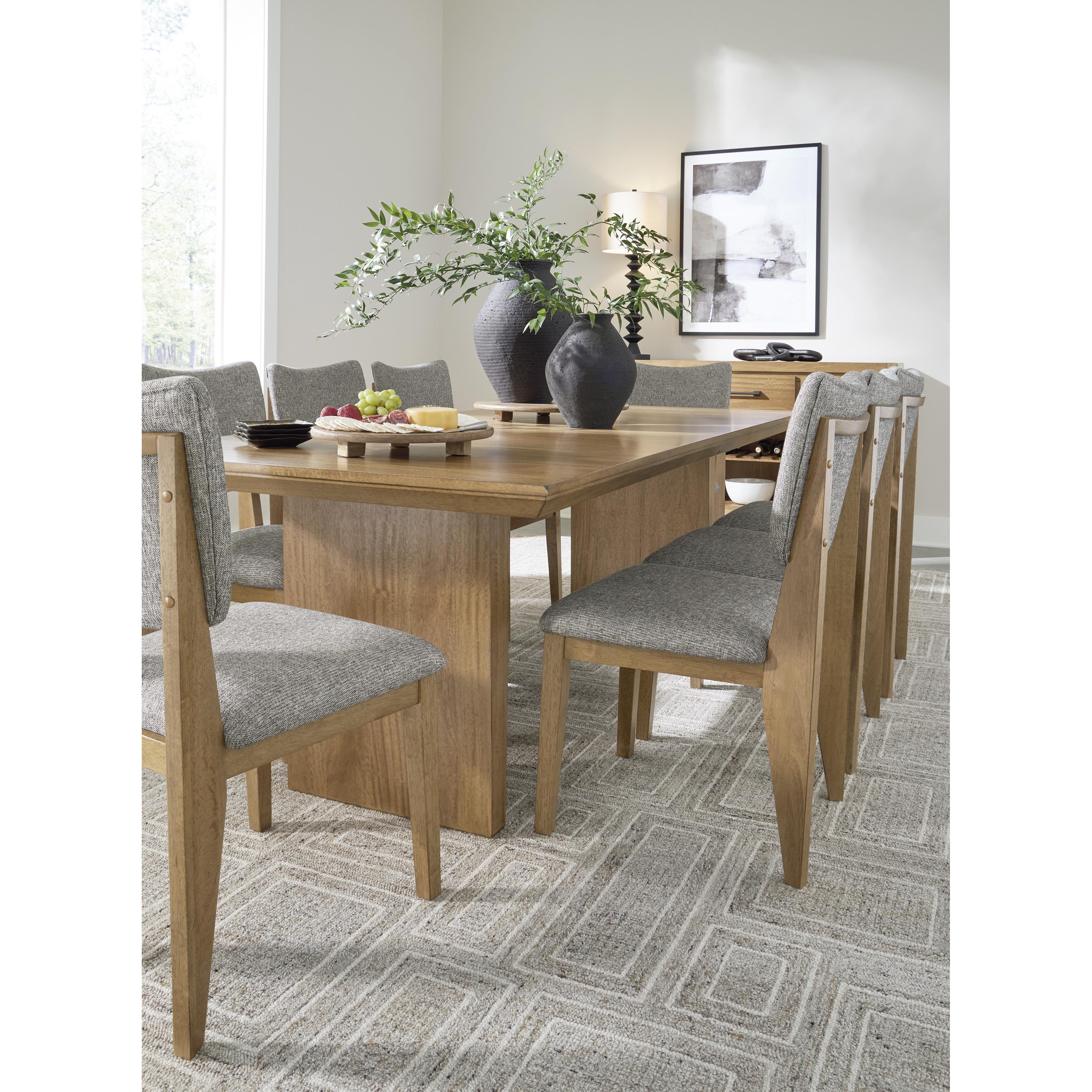 Signature Design by Ashley Sherbana Dining Table with Pedestal Base D8 American Furniture of Slidell