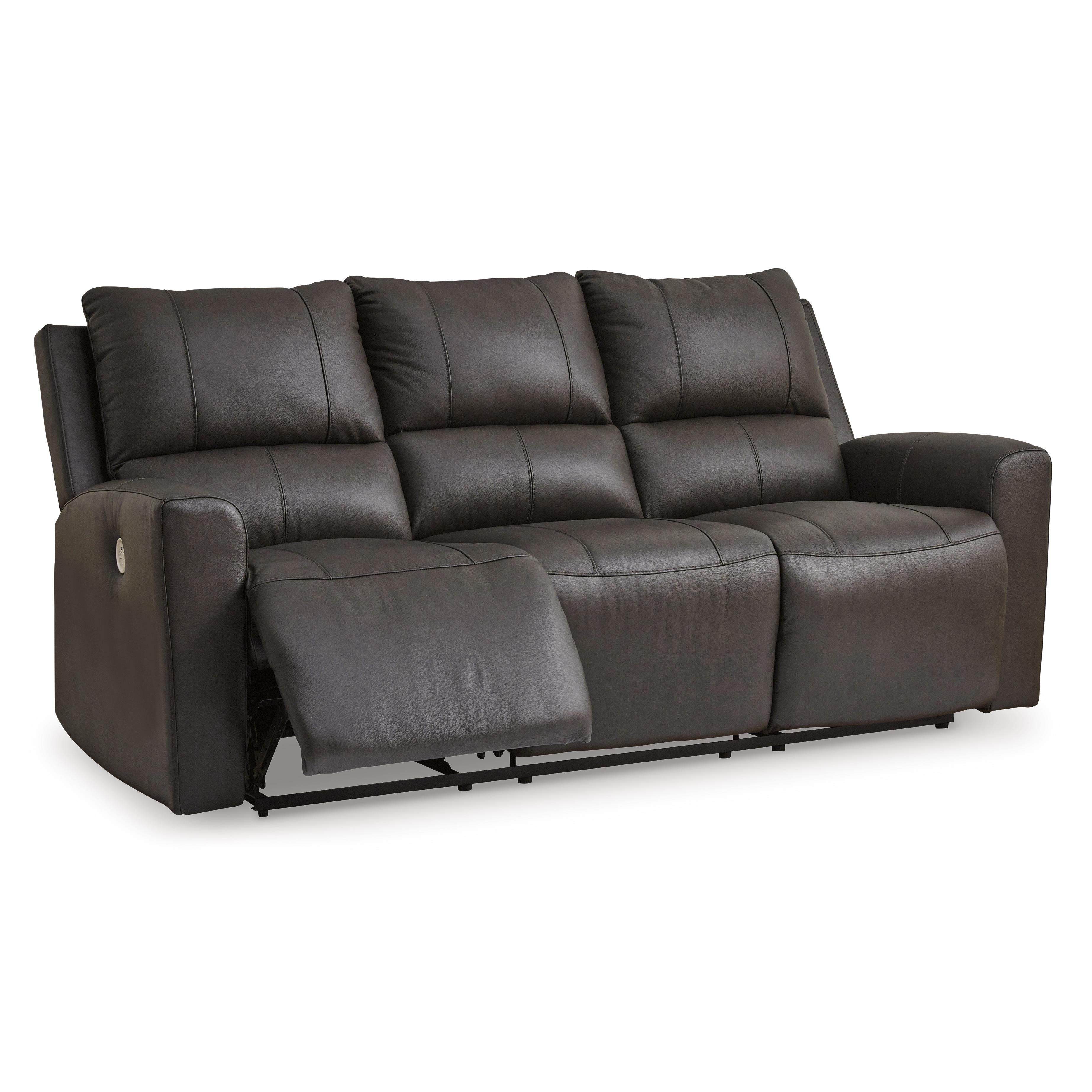 Signature Design by Ashley Boxmere Power Reclining Leather Match Sofa