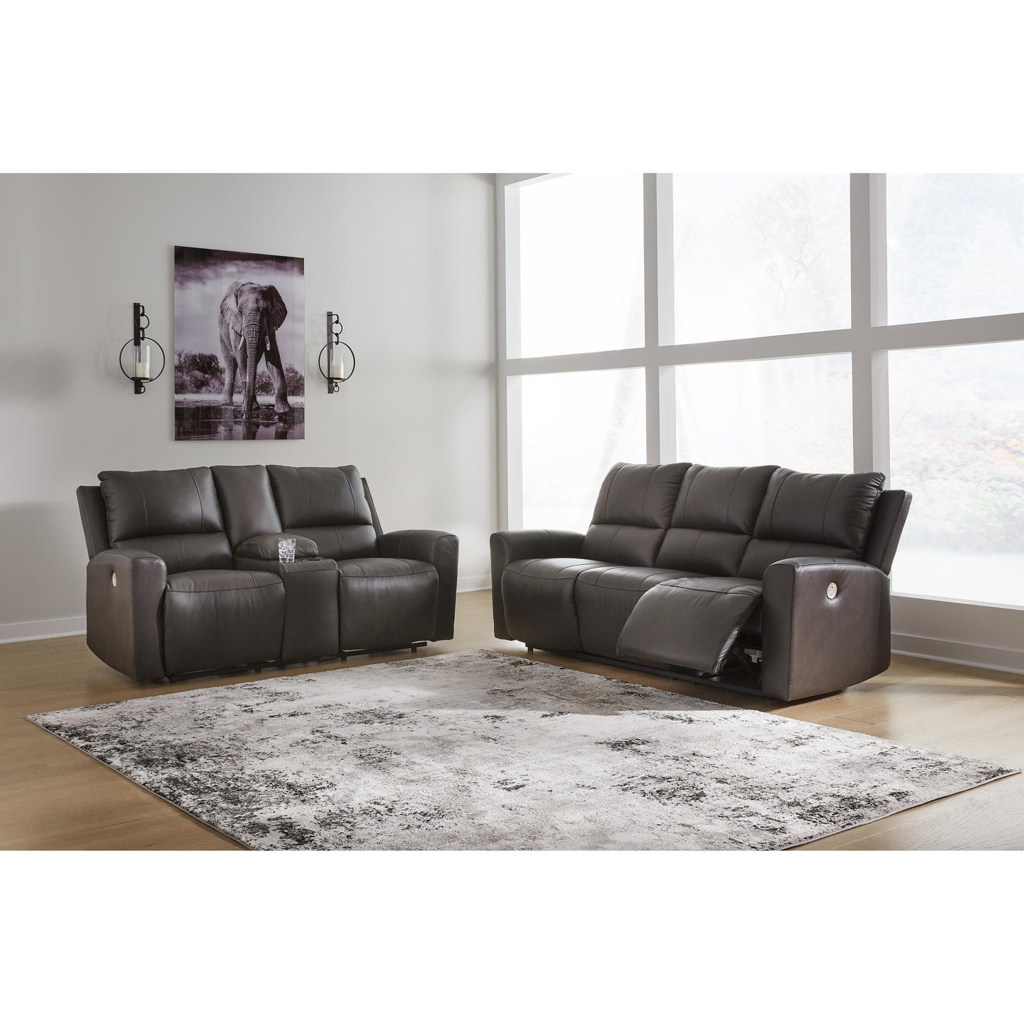 Signature Design by Ashley Boxmere Power Reclining Loveseat with Console U1310096 IMAGE 9