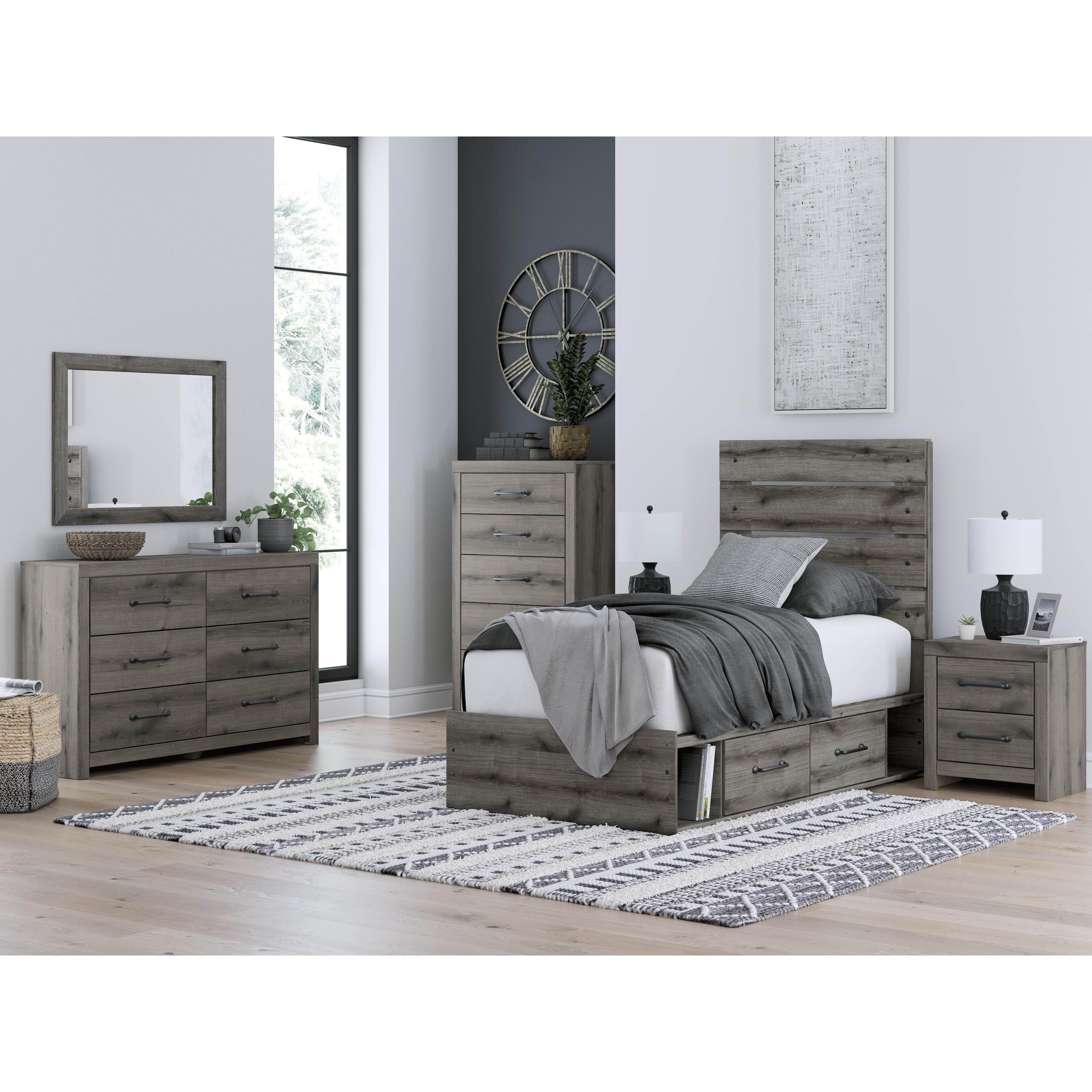 Signature Design by Ashley Graystorm Twin Panel Bed with Storage PCB2405-53/PCB2405-150/B100-11 IMAGE 10