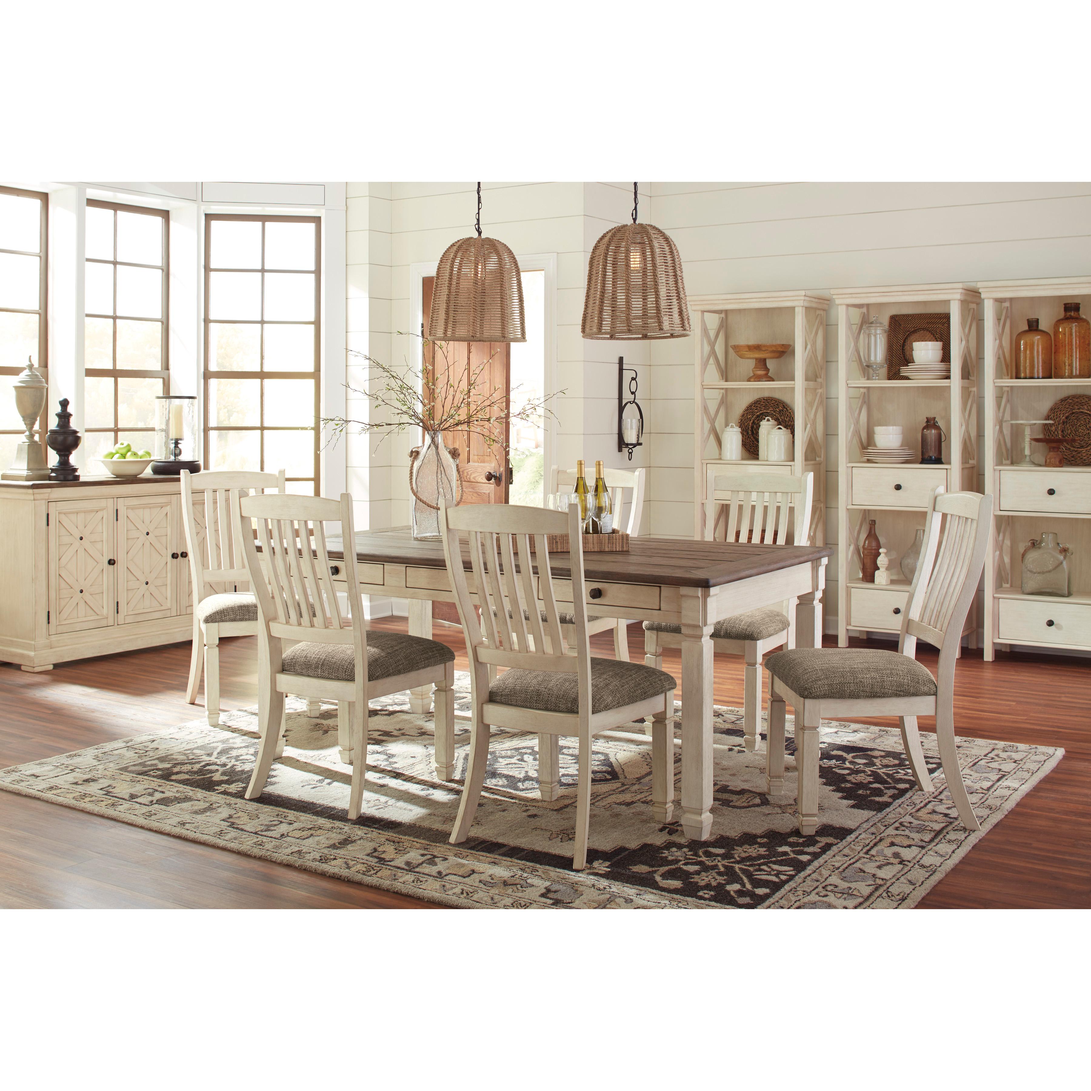 Signature Design by Ashley Bolanburg D647D8 7 pc Dining Set IMAGE 1