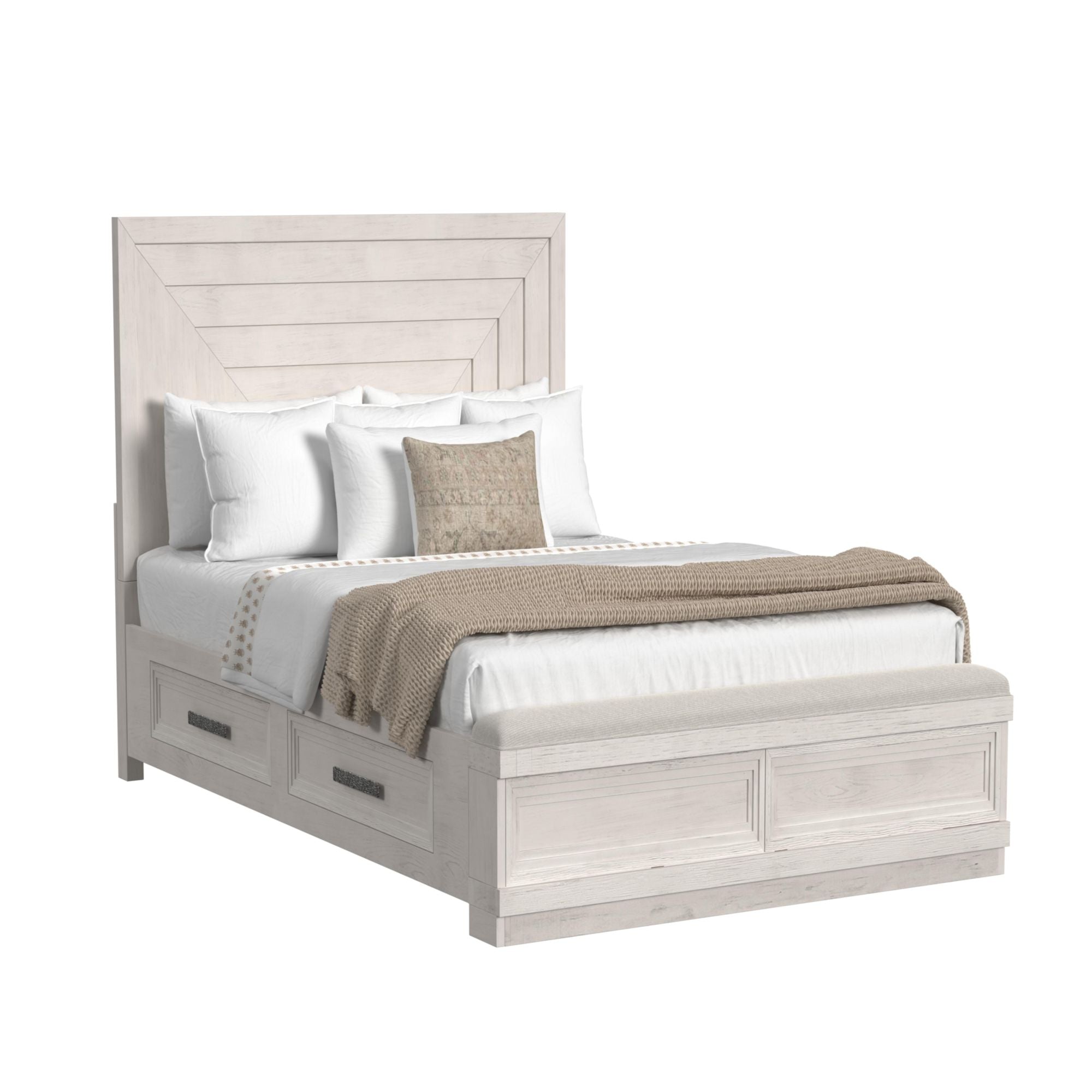 Avalanche Queen Storage Bed in Antique White