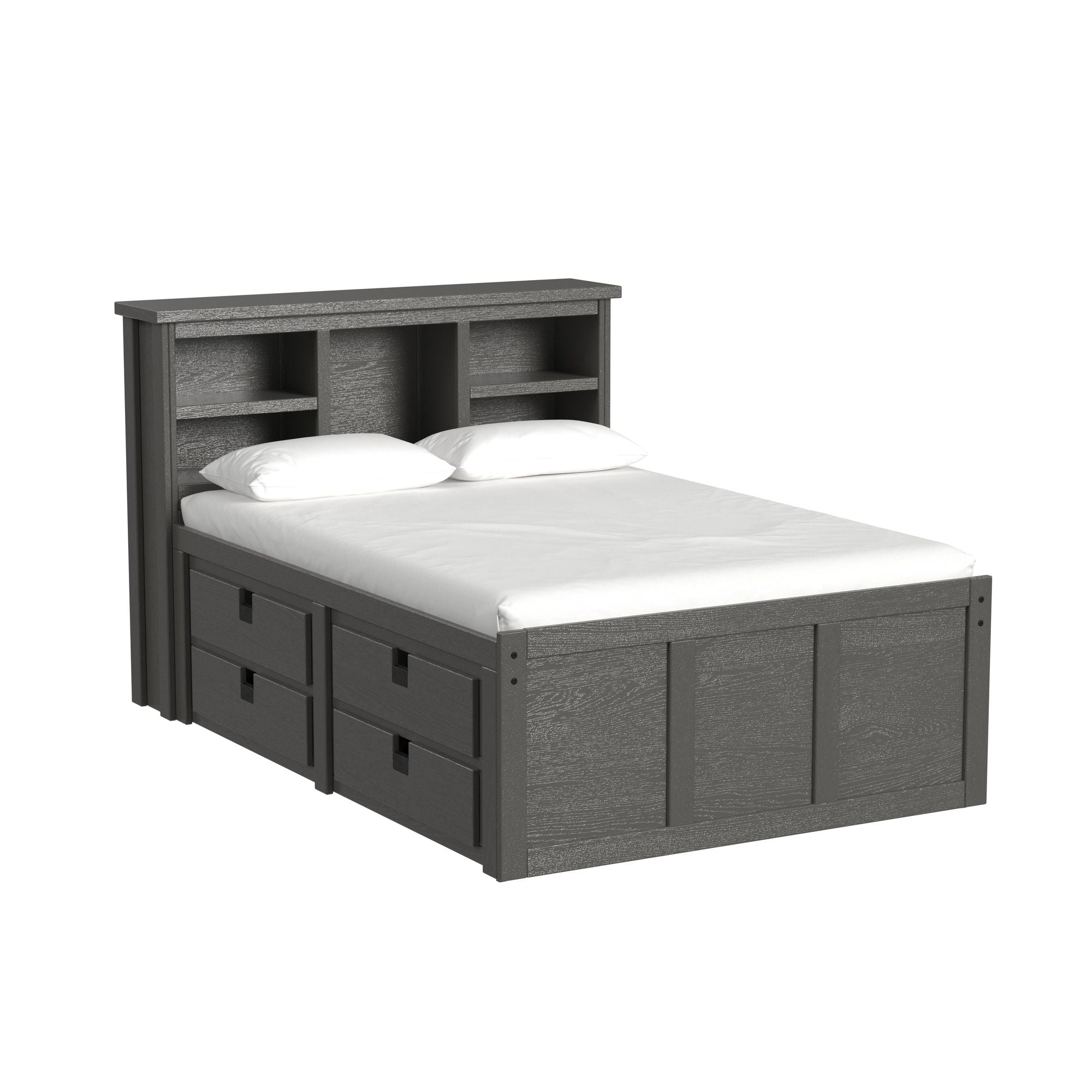 Cali Kids Complete Full Captains Bed in Grey