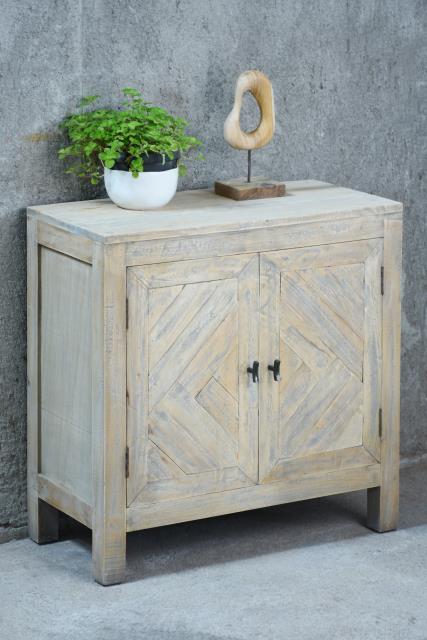 Accent Cabinet Features 2 Inlay Doors
28.1x13.3x28"H (71.5x34x71cm) Driftwood