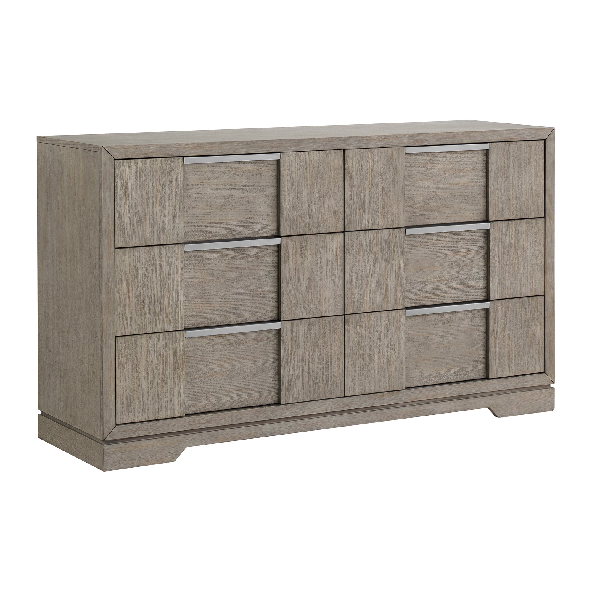 Kelis 6-Drawer Dresser in Grey