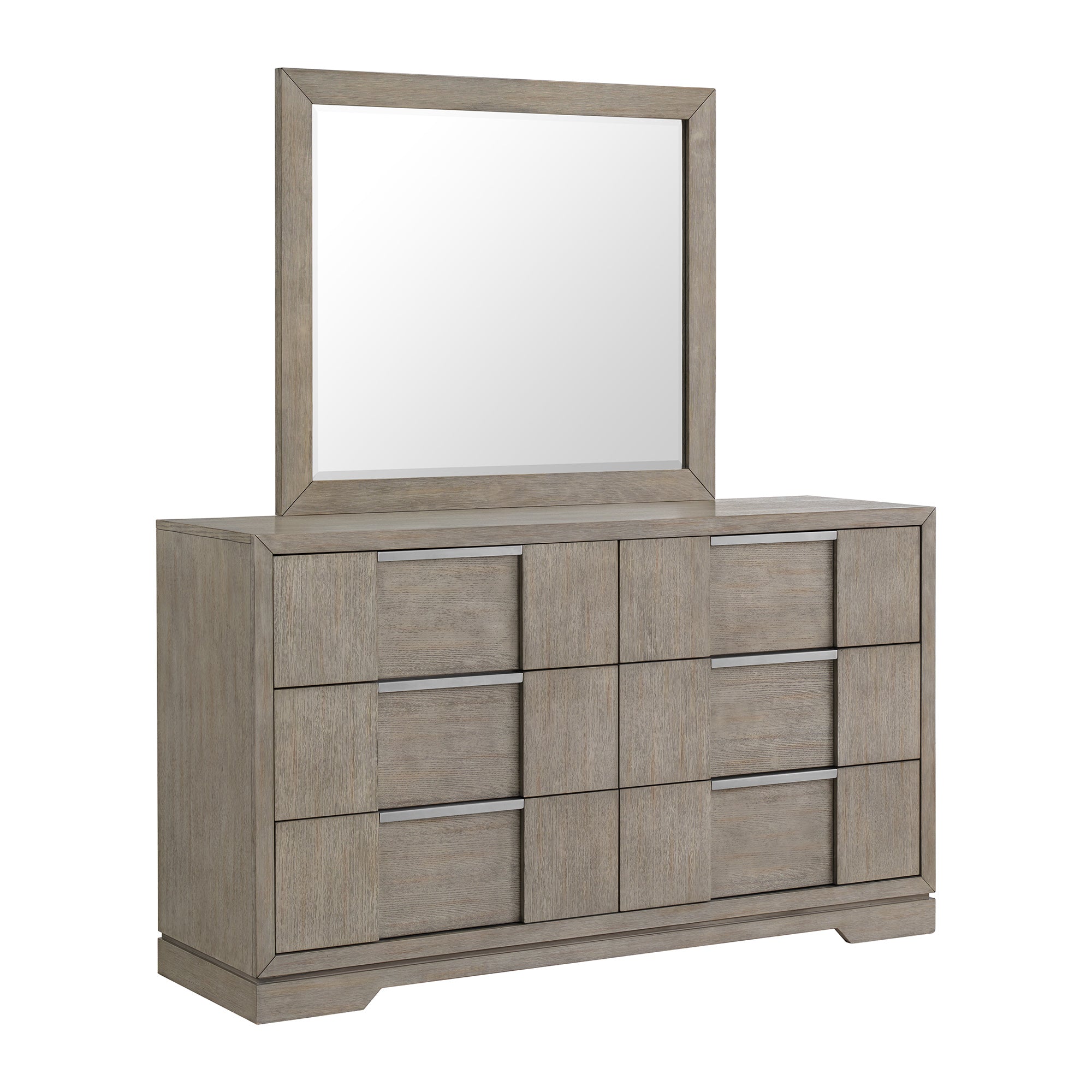 Kelis Dresser and Mirror Set in Grey