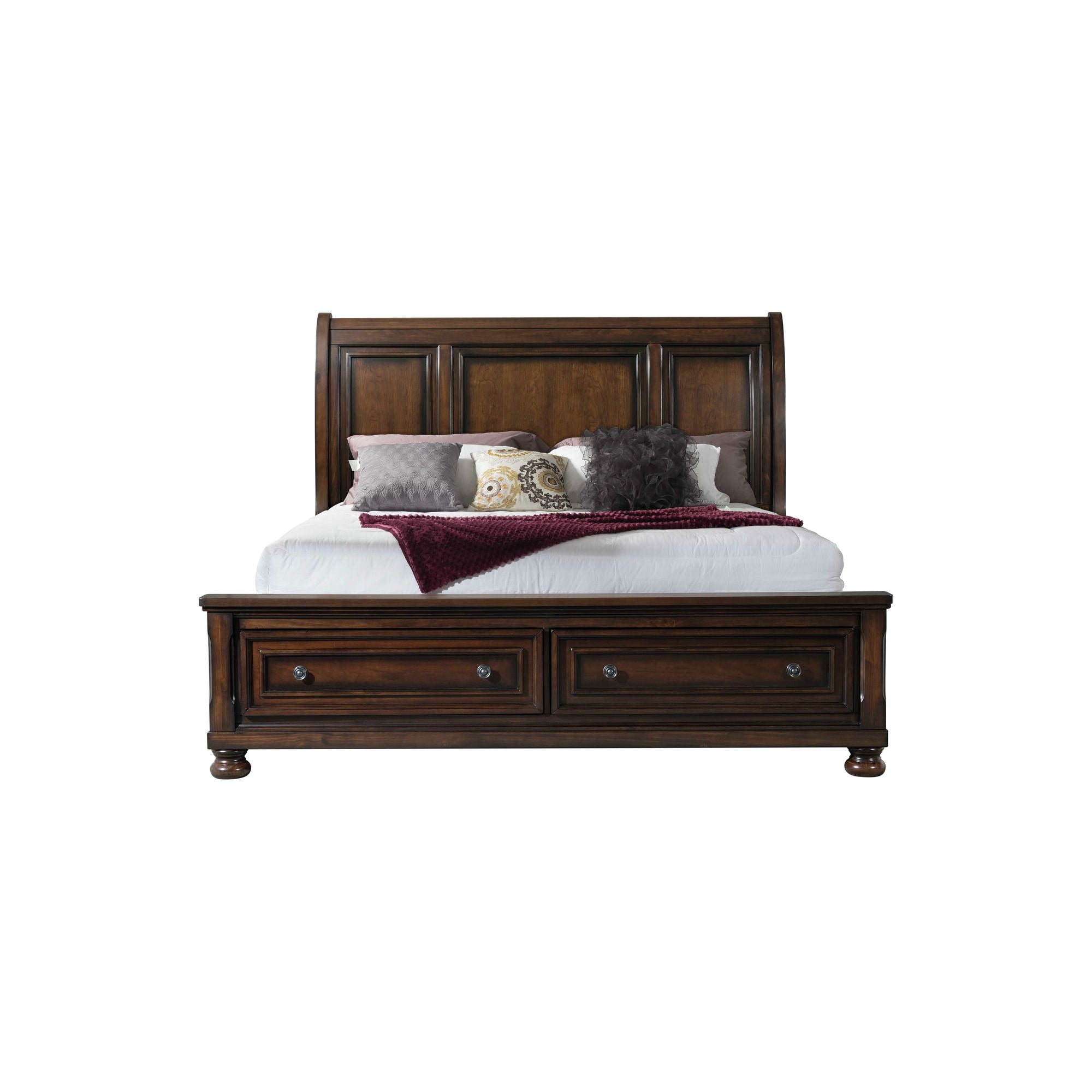 Kingston Queen Bed W/Storage Footboard and Non-Storage Rails