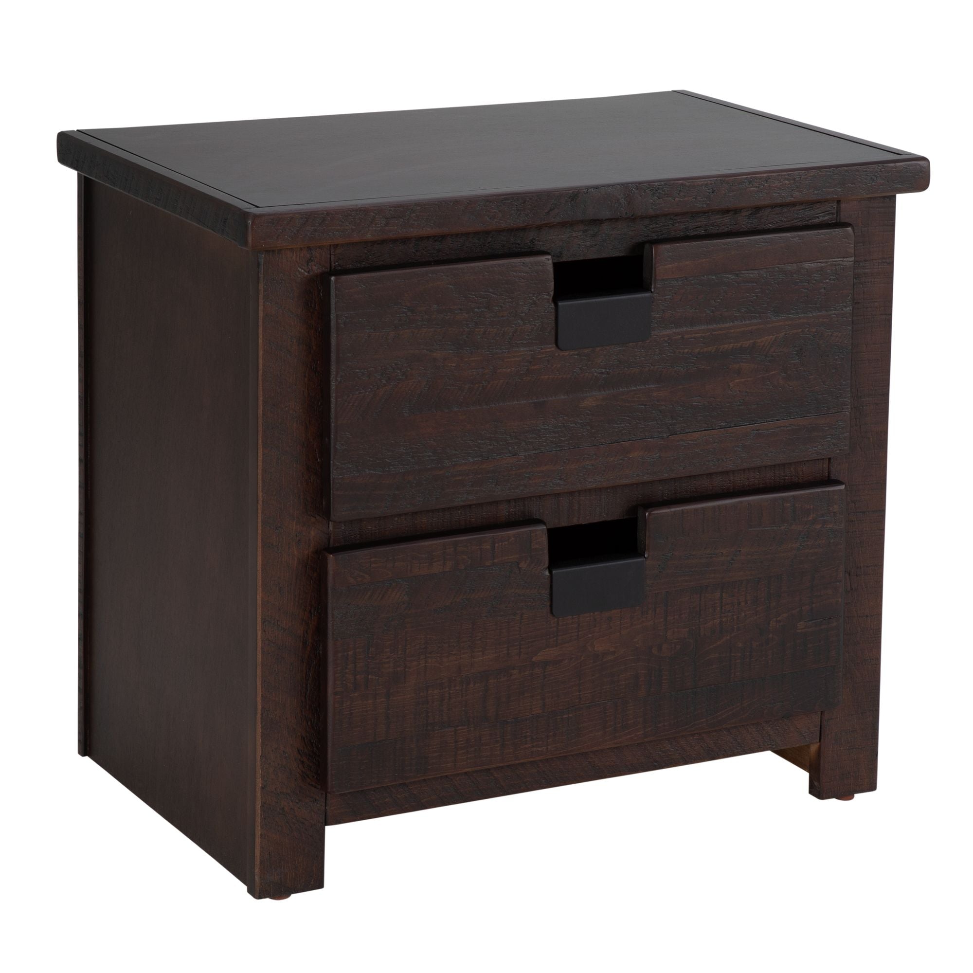 Vista Brown - Rough Finish 2 Drawer Night Stand