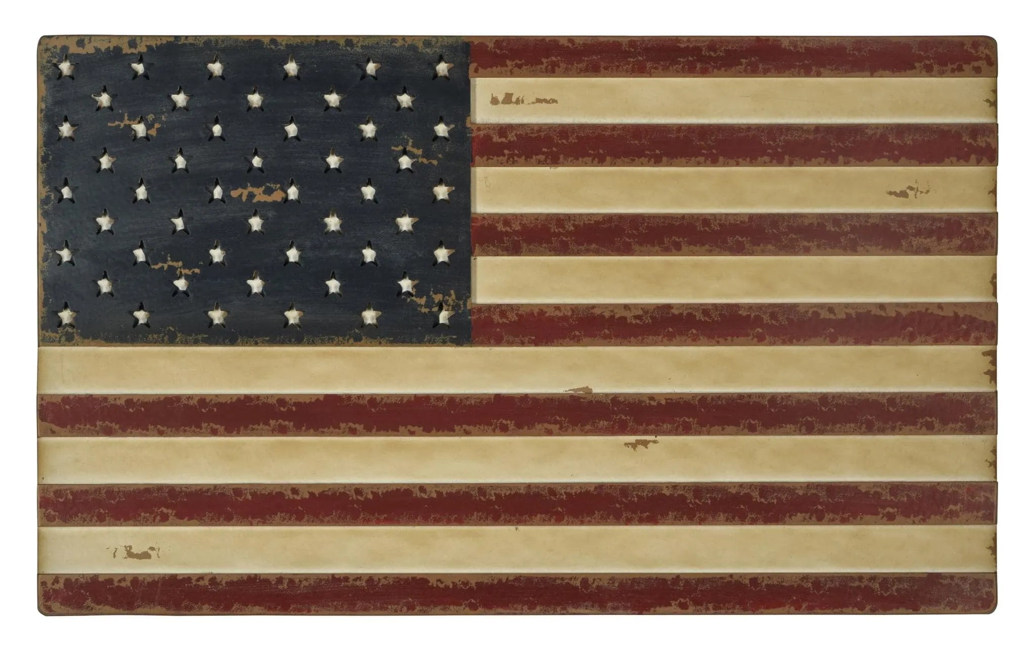 MH1137 Wood American Flag   41x26x2.5