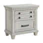 McCoy 2-Drawer Nightstand with USB in Antique White