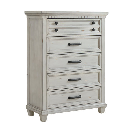 McCoy 5-Drawer Chest in Antique White