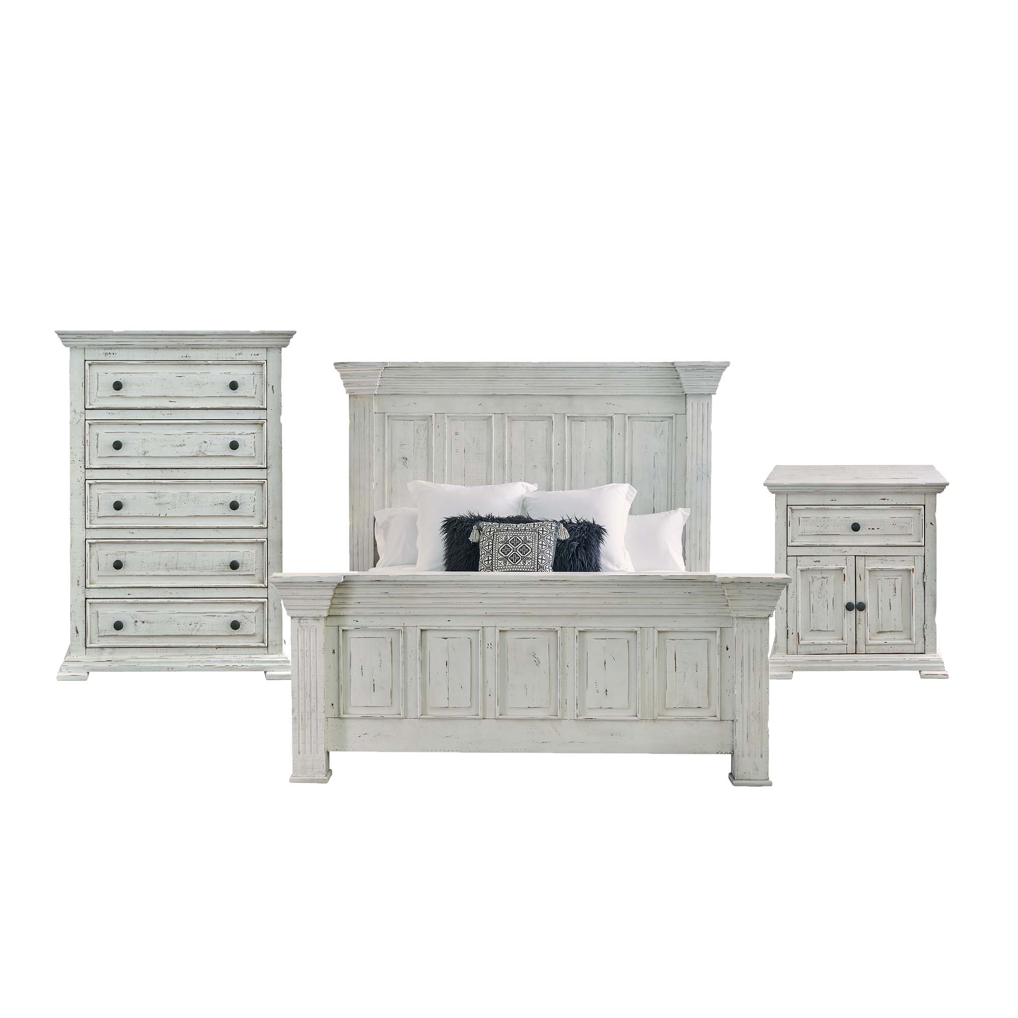 Olivia White Queen 3PC Bedroom Set