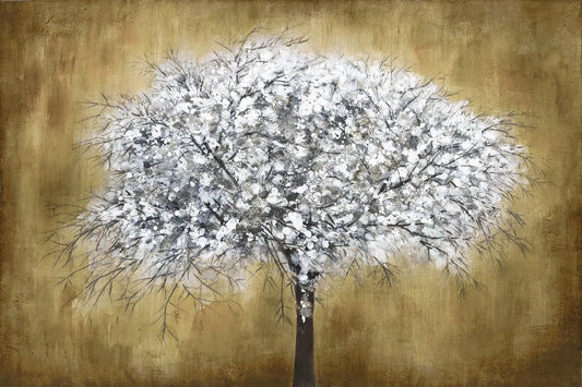 SF1328 Silver Foil Tree  40x60