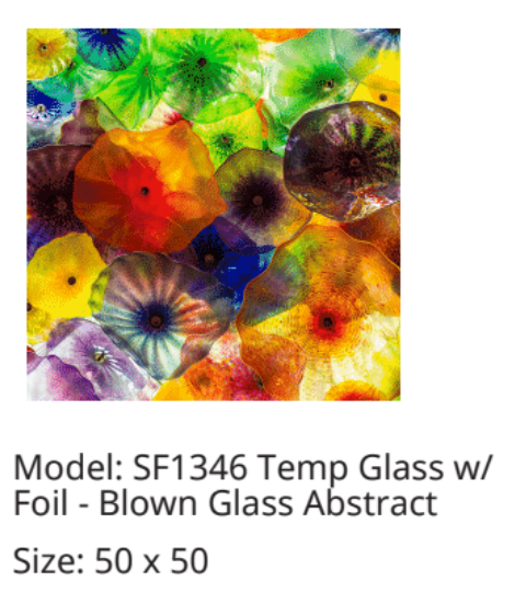 SF1346  Blown Glass Abstract  50x50