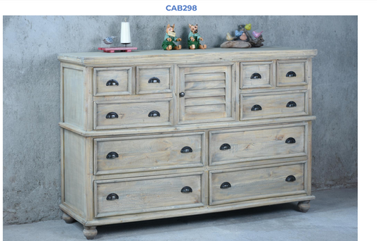 Charleston Dresser 10drw w/Interlock 1dr in Tea Brown (color in picture may vary)