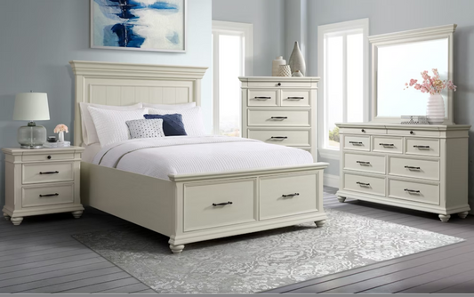 Slater King Bed SR600HBK/SR650FBK/SR650QKR White