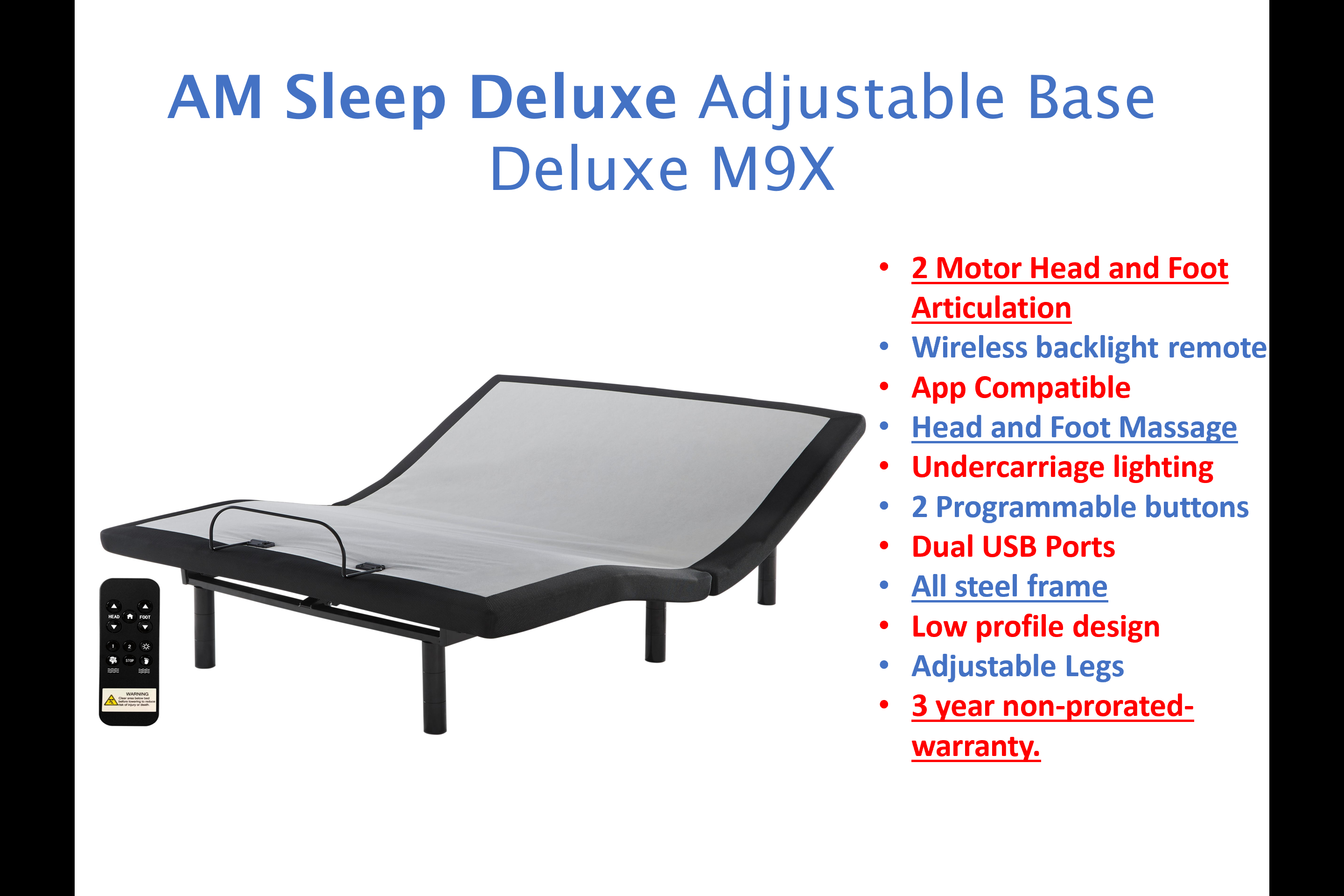 Sierra Sleep Twin XL Adjustable Base M9X872