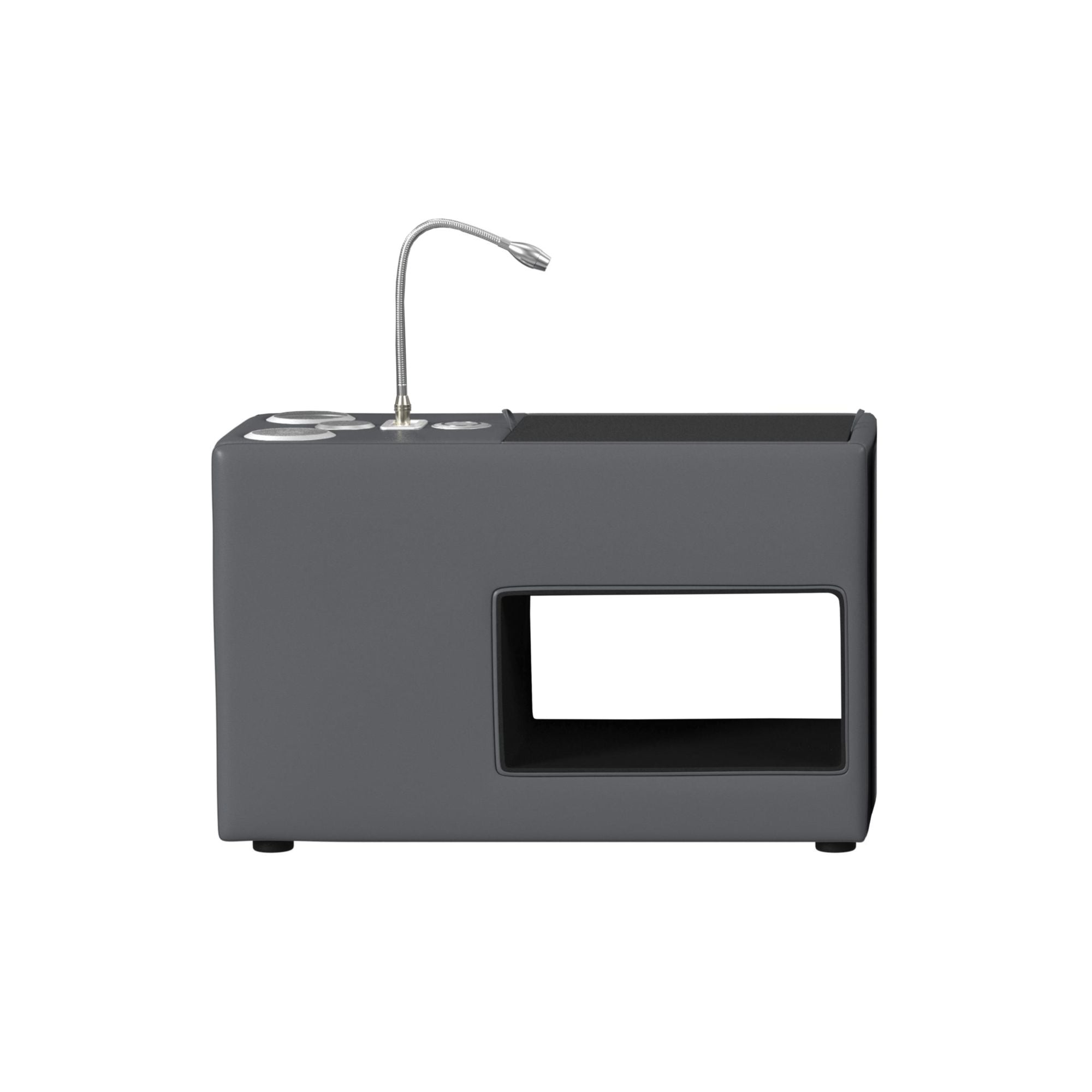 Valari Nightstand with Electronic Features in Grey PU