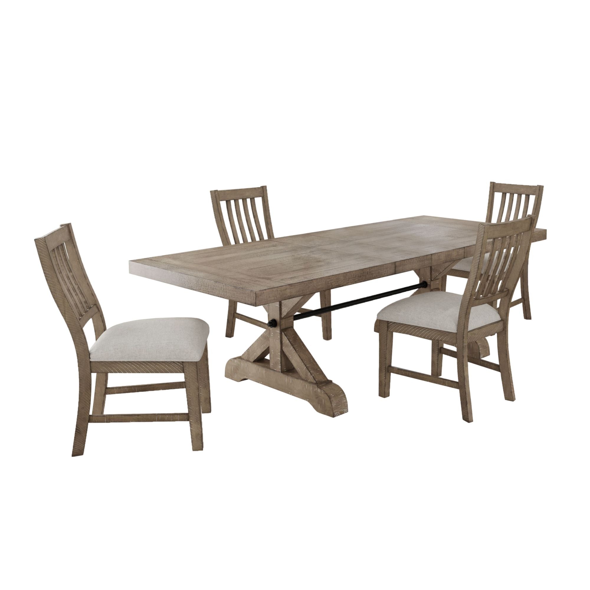 Yellowstone 5PC Standard Height Dining Set in Medium Brown-Table and Four Chairs