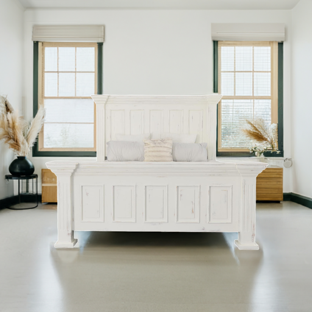 Chalet King Panel Bed Nero White