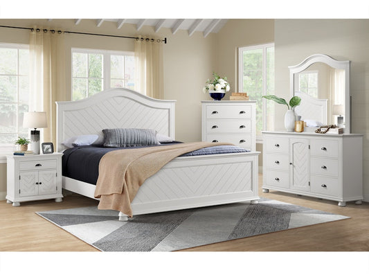 Kona White King Bed