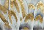 TT1828-Gold Tipped White Feathers  47x32