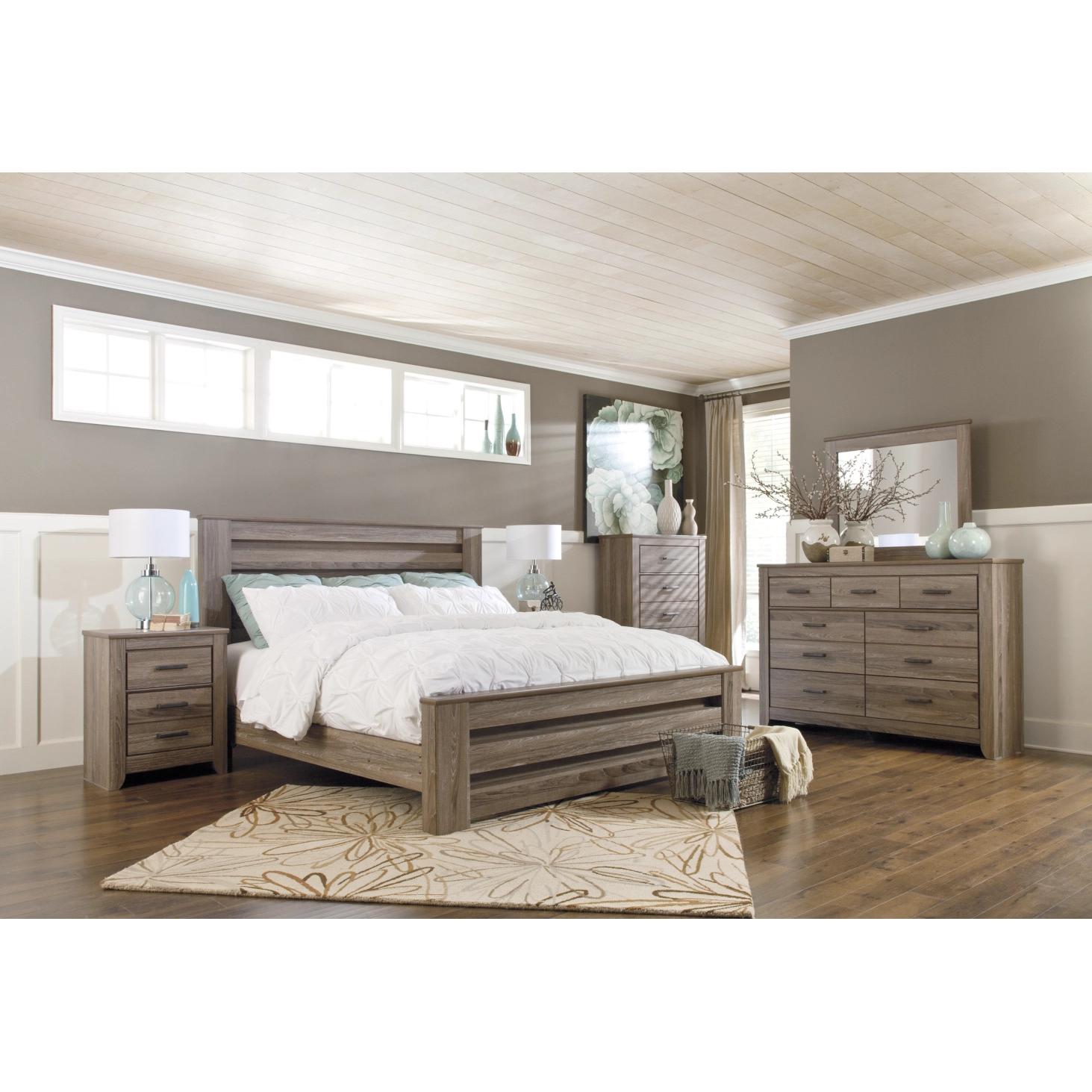 Signature Design by Ashley Zelen Queen Poster Bed B248-67/B248-64/B248-98