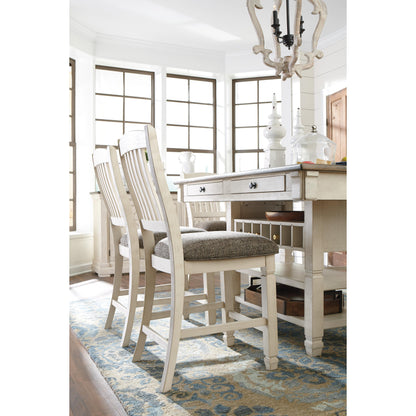 Signature Design by Ashley Bolanburg Counter Height Dining Table with Pedestal Base D647-32