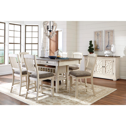 Signature Design by Ashley Bolanburg Counter Height Dining Table with Pedestal Base D647-32