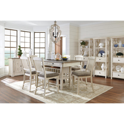 Signature Design by Ashley Bolanburg Counter Height Dining Table with Pedestal Base D647-32