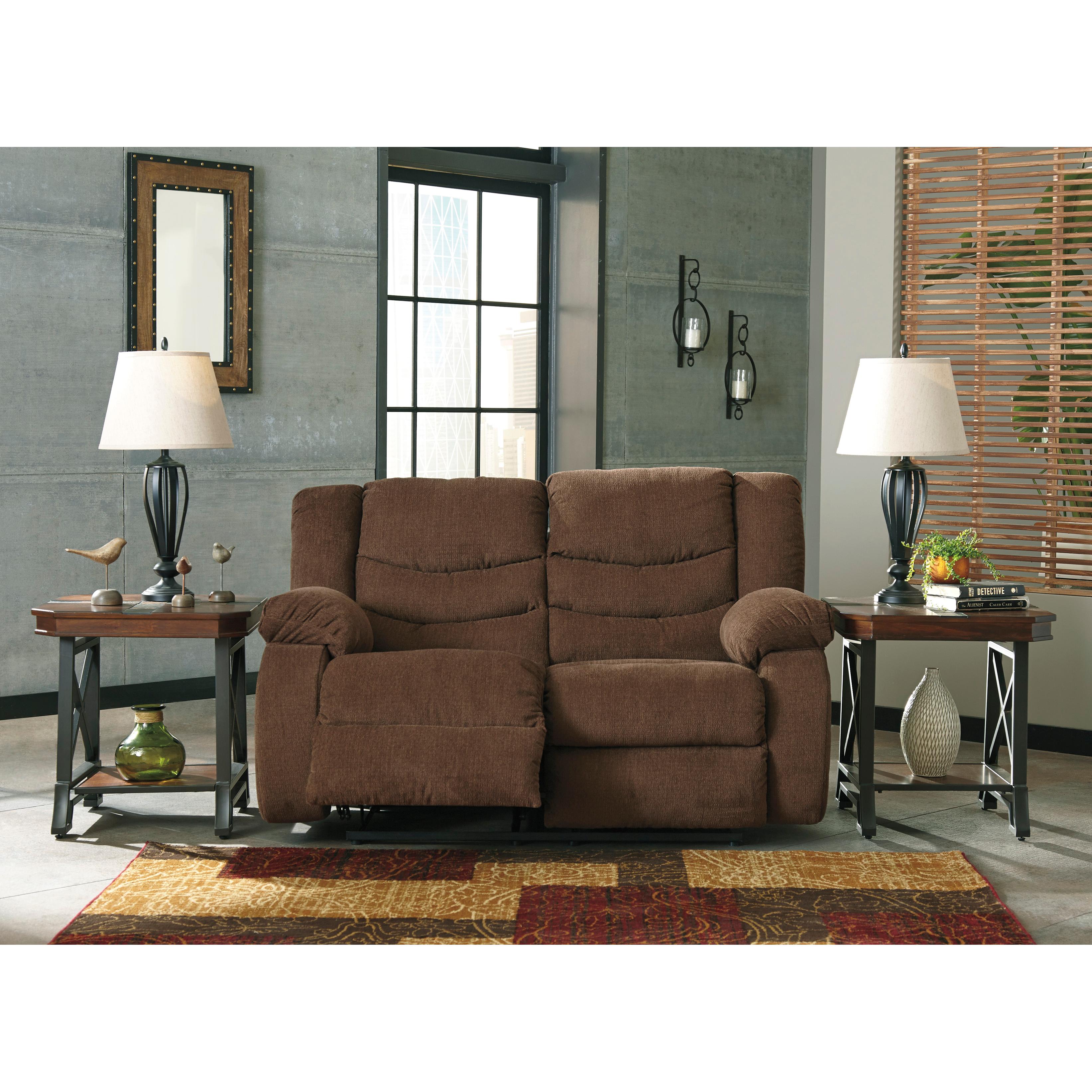 Signature Design by Ashley Tulen Reclining Fabric Loveseat 9860586