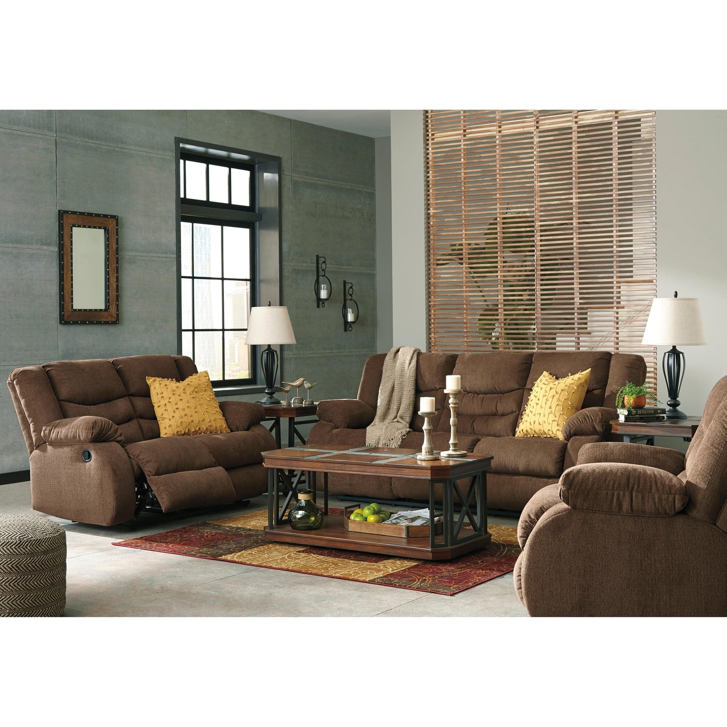 Signature Design by Ashley Tulen Reclining Fabric Loveseat 9860586