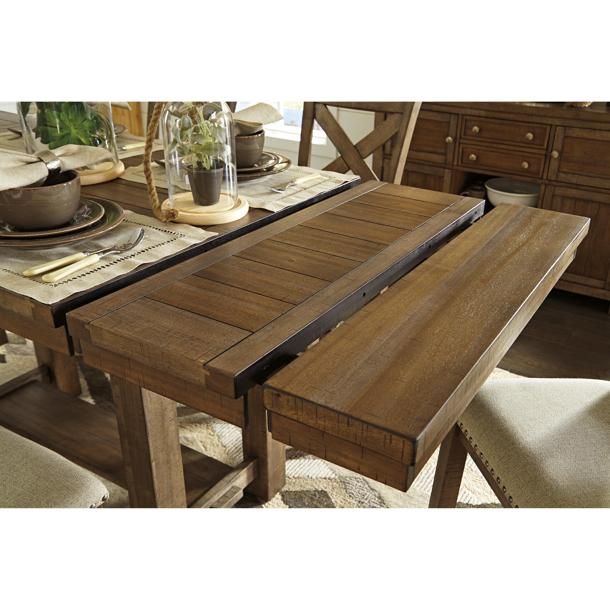 Signature Design by Ashley Moriville Counter Height Dining Table with Pedestal Base D631-32