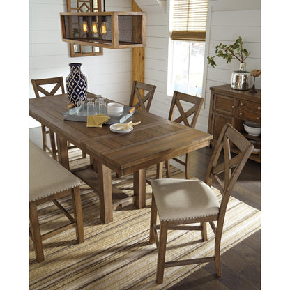 Signature Design by Ashley Moriville Counter Height Dining Table with Pedestal Base D631-32