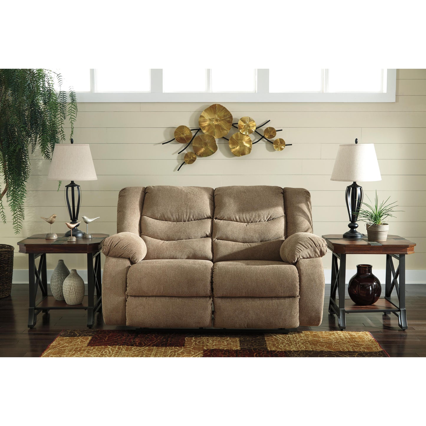 Signature Design by Ashley Tulen Reclining Fabric Loveseat 9860486