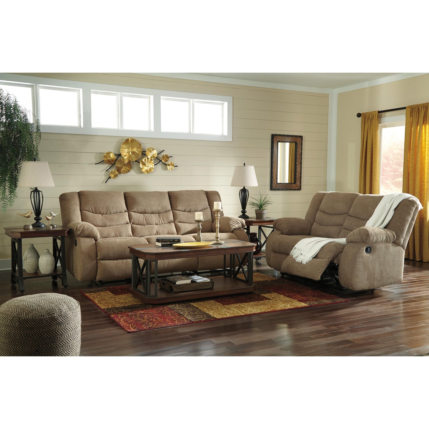 Signature Design by Ashley Tulen Reclining Fabric Loveseat 9860486