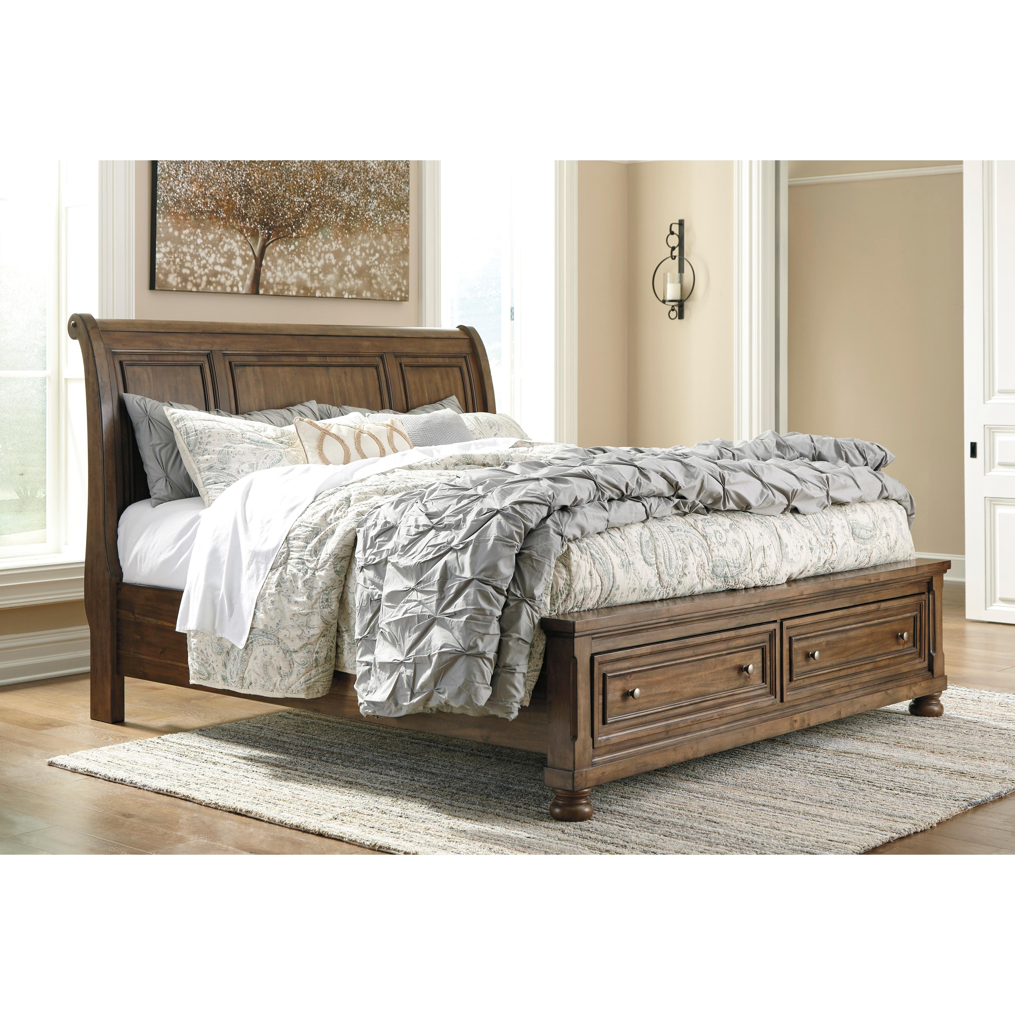 Signature Design by Ashley Flynnter King Sleigh Bed with Storage B719-78/B719-76/B719-99