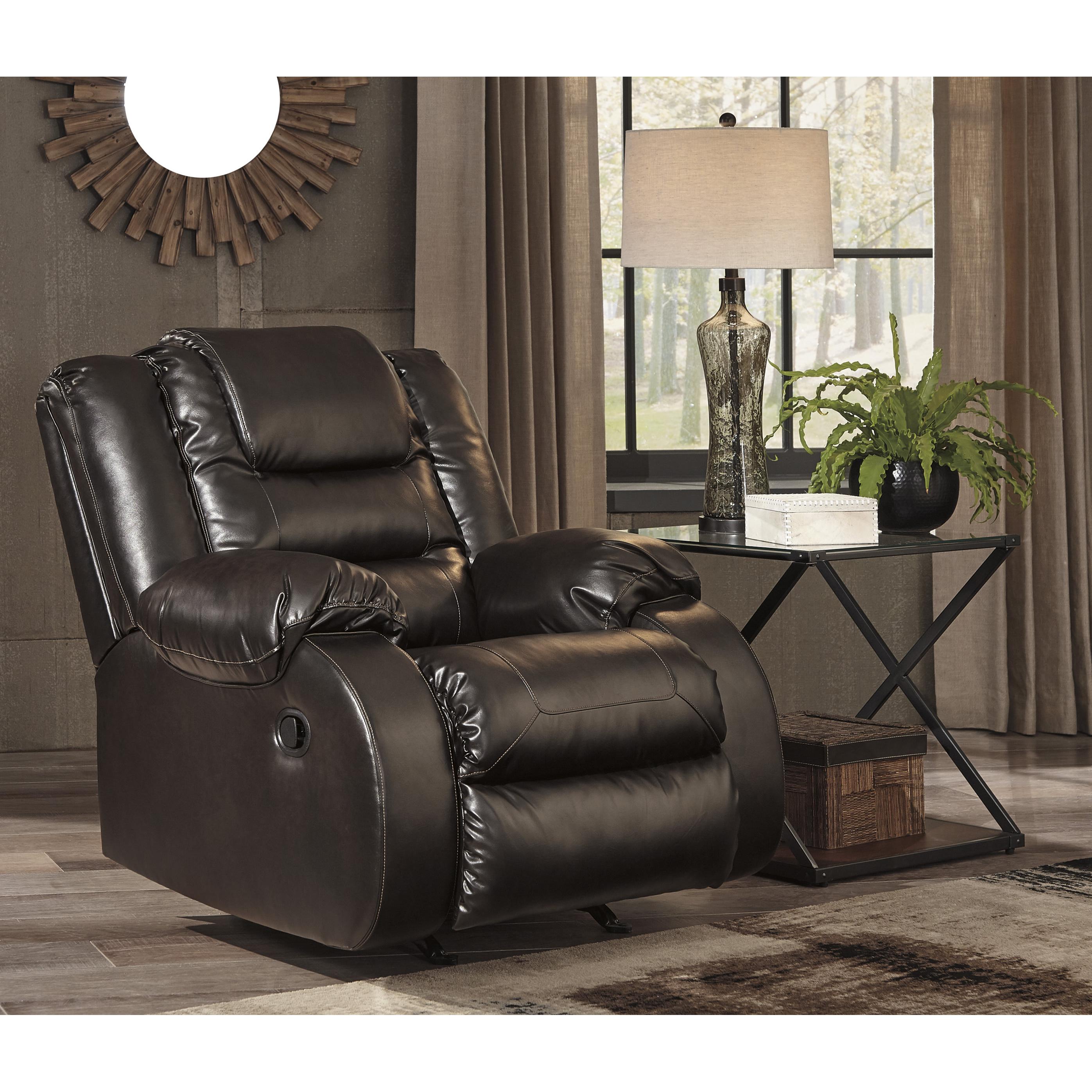 Signature Design by Ashley Vacherie Rocker Leather Look Recliner 7930725