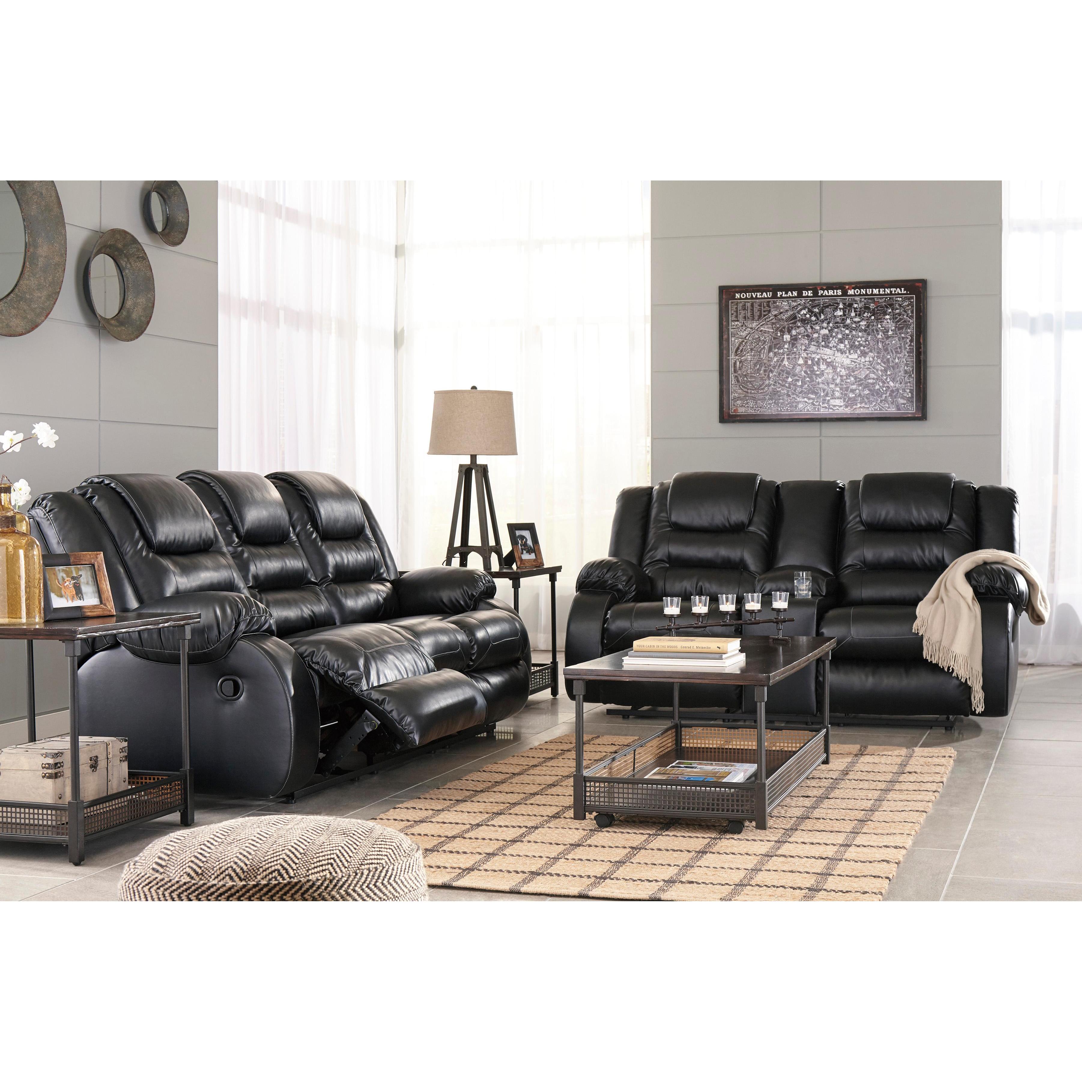 Signature Design by Ashley Vacherie Reclining Leather Look Loveseat 7930894