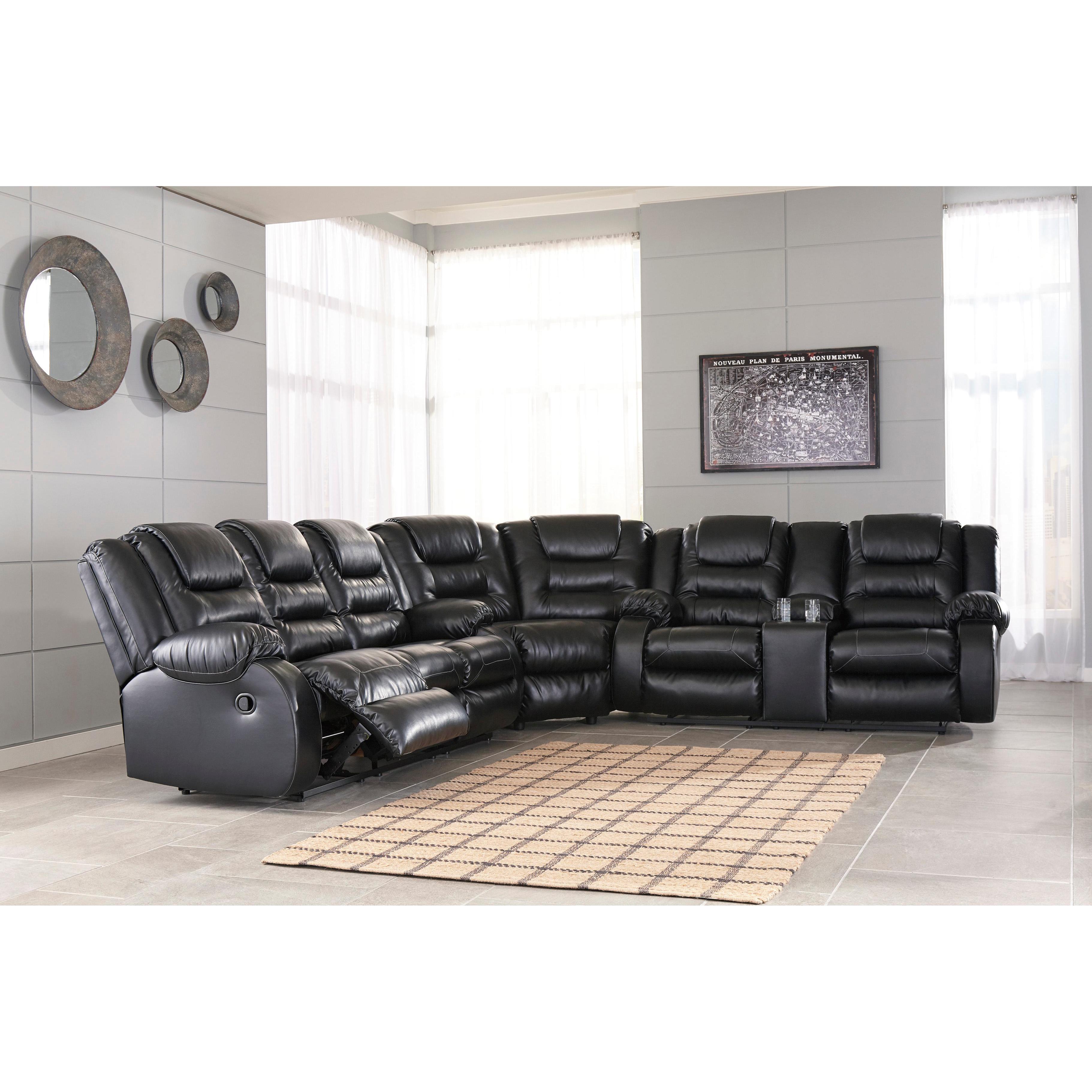 Signature Design by Ashley Vacherie Reclining Leather Look Loveseat 7930894