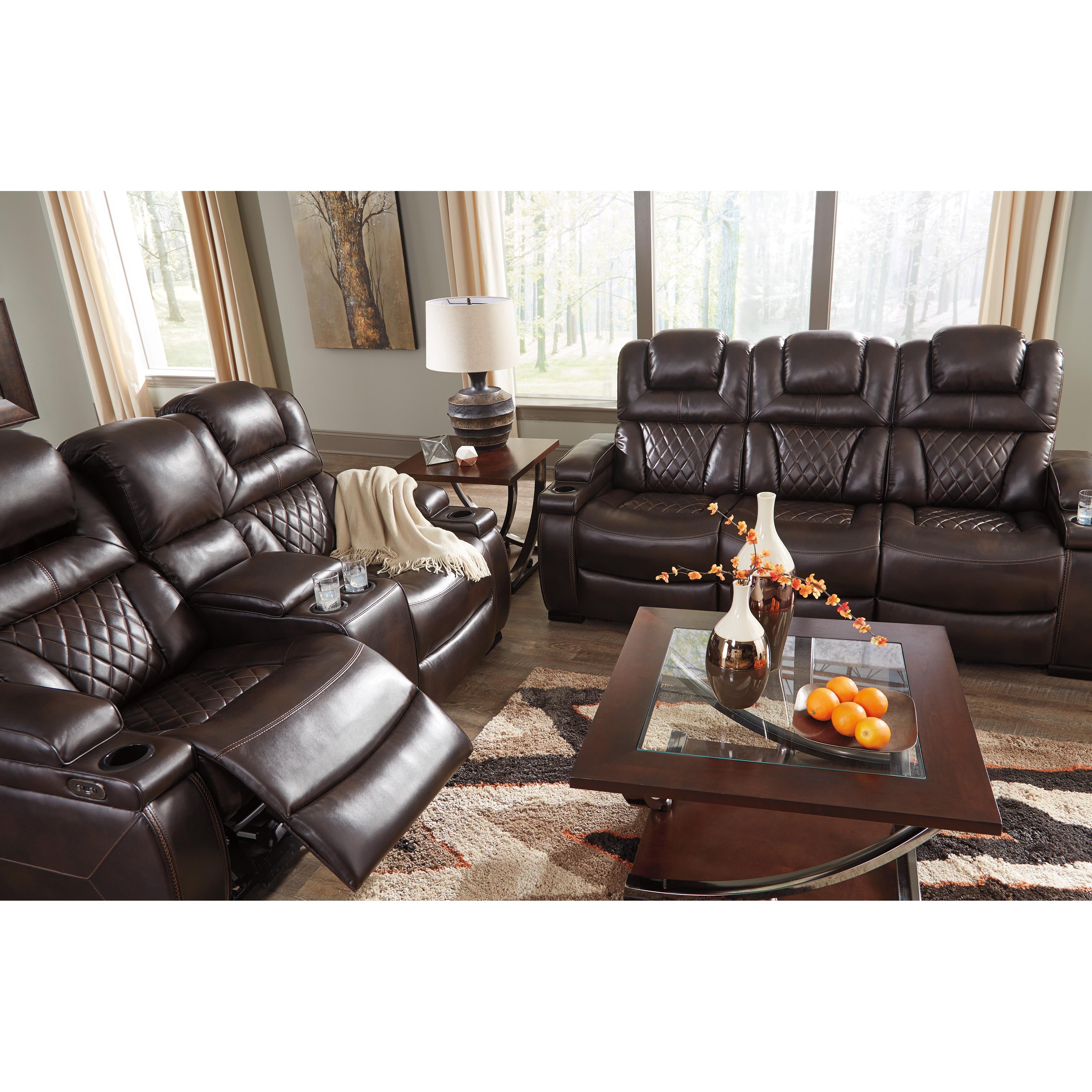 Signature Design by Ashley Warnerton Power Reclining Fabric Sofa 7540715