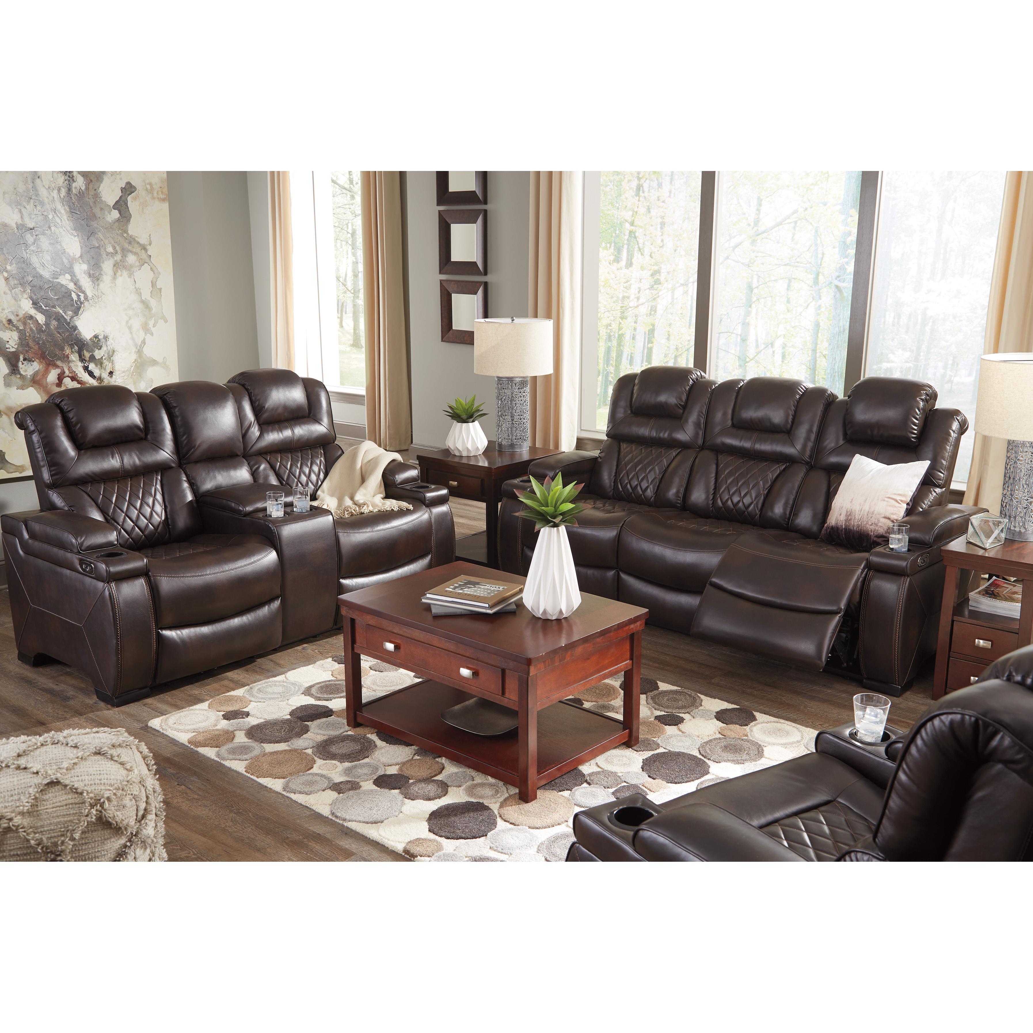 Signature Design by Ashley Warnerton Power Reclining Fabric Sofa 7540715