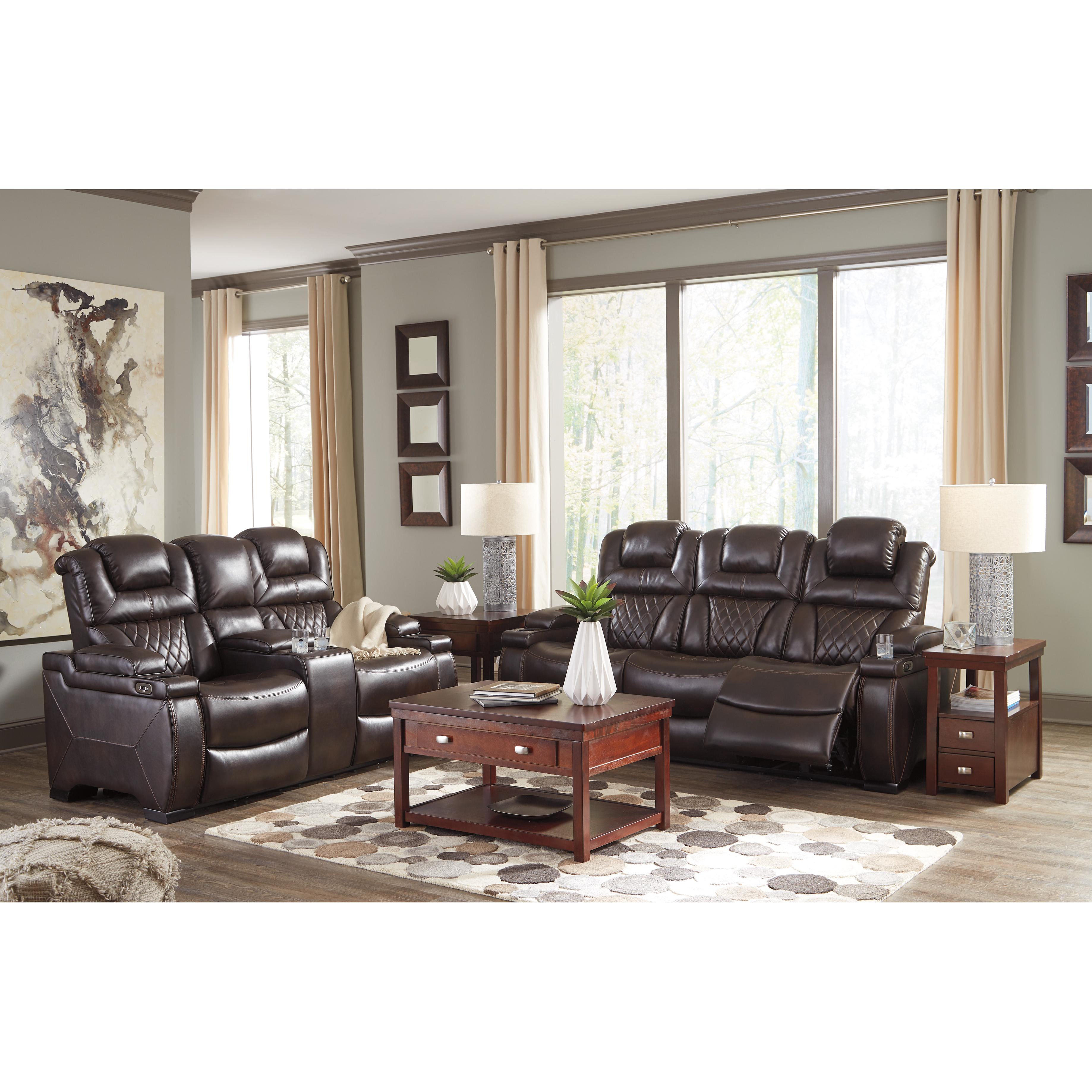 Signature Design by Ashley Warnerton Power Reclining Fabric Sofa 7540715