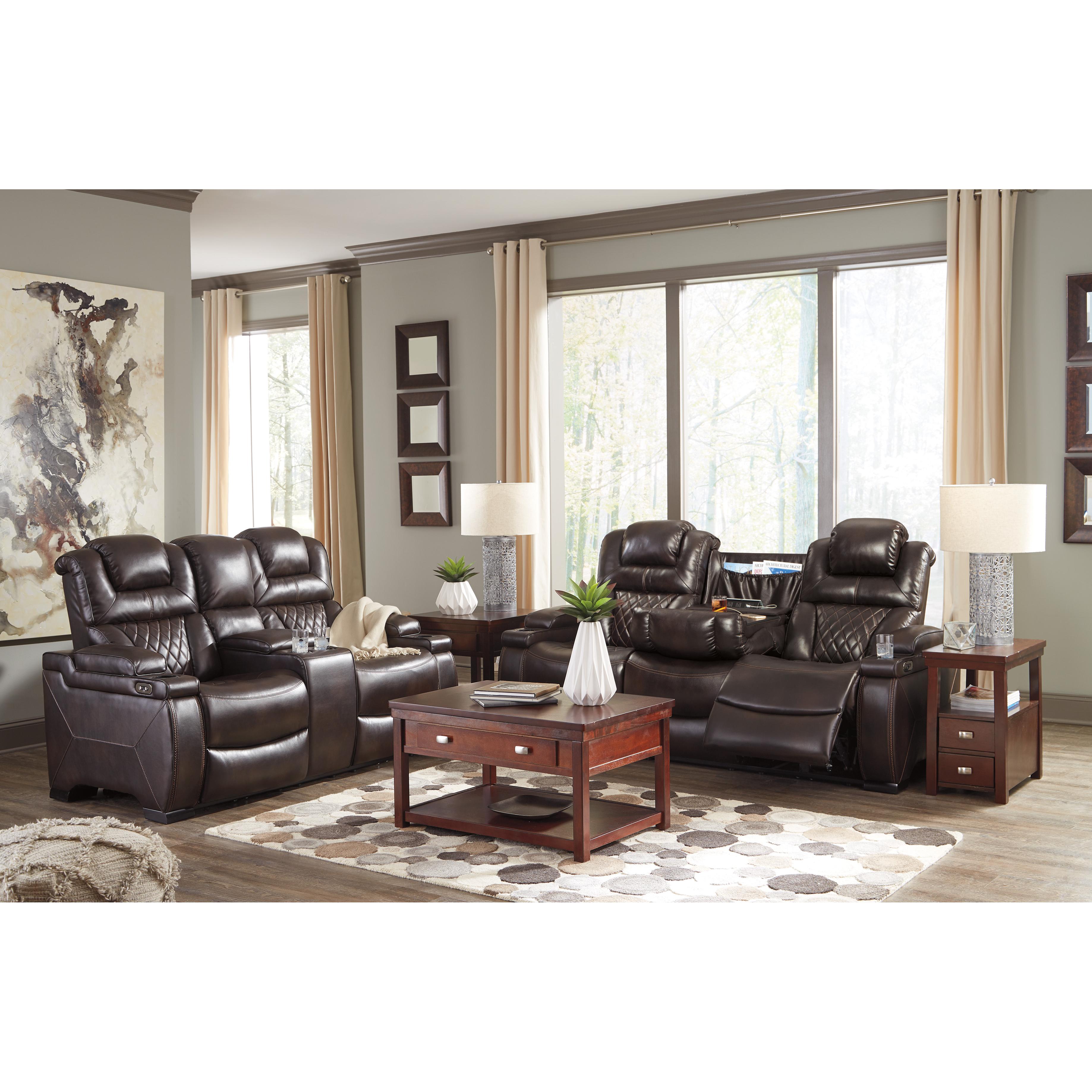 Signature Design by Ashley Warnerton Power Reclining Fabric Sofa 7540715