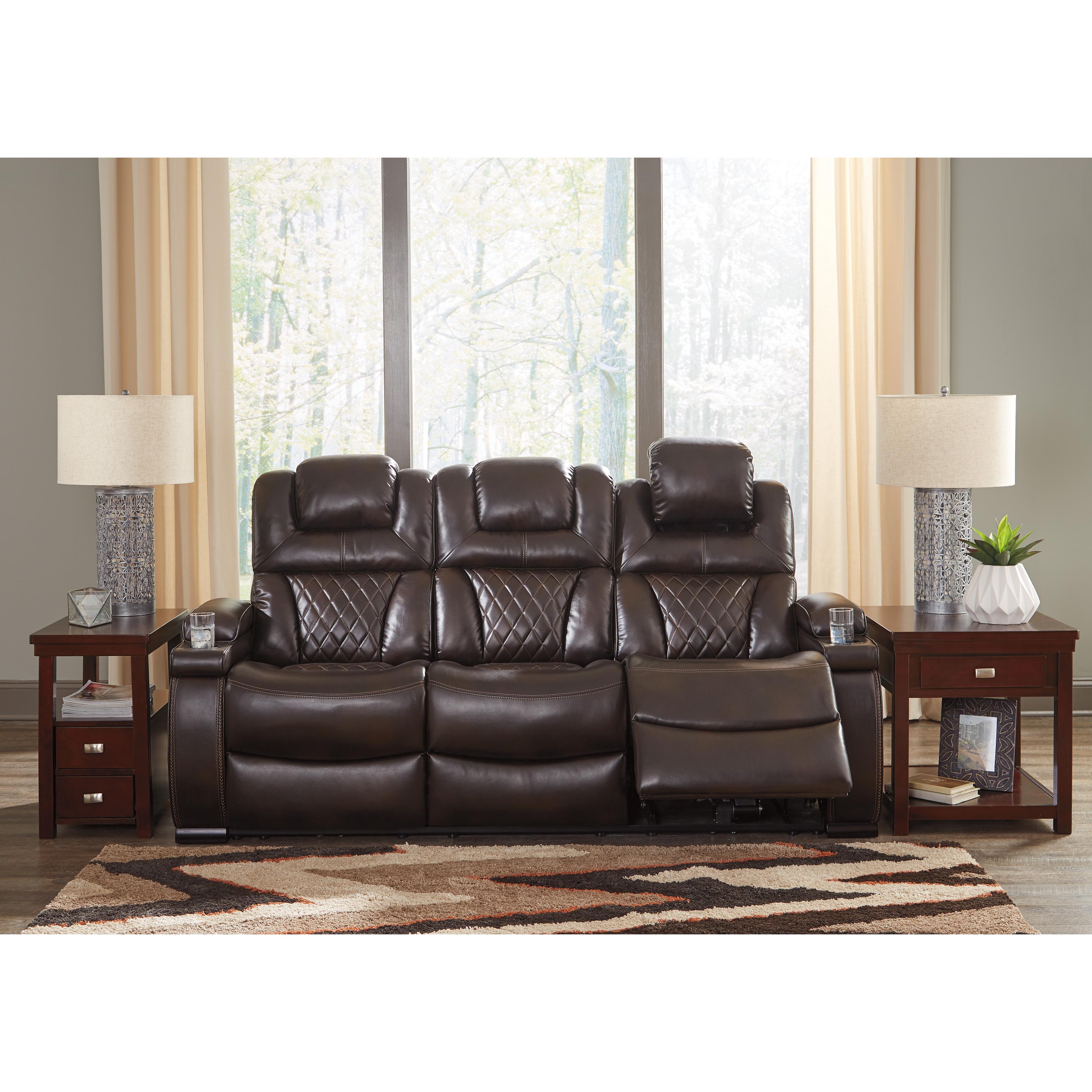 Signature Design by Ashley Warnerton Power Reclining Fabric Sofa 7540715