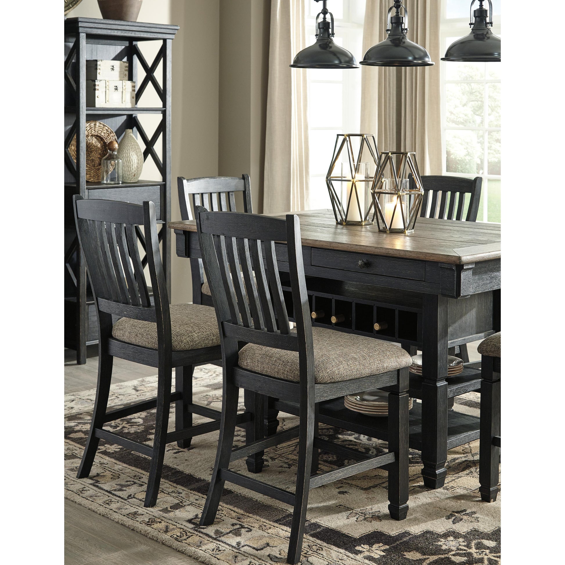 Signature Design by Ashley Tyler Creek Counter Height Dining Table with Pedestal Base D736-32