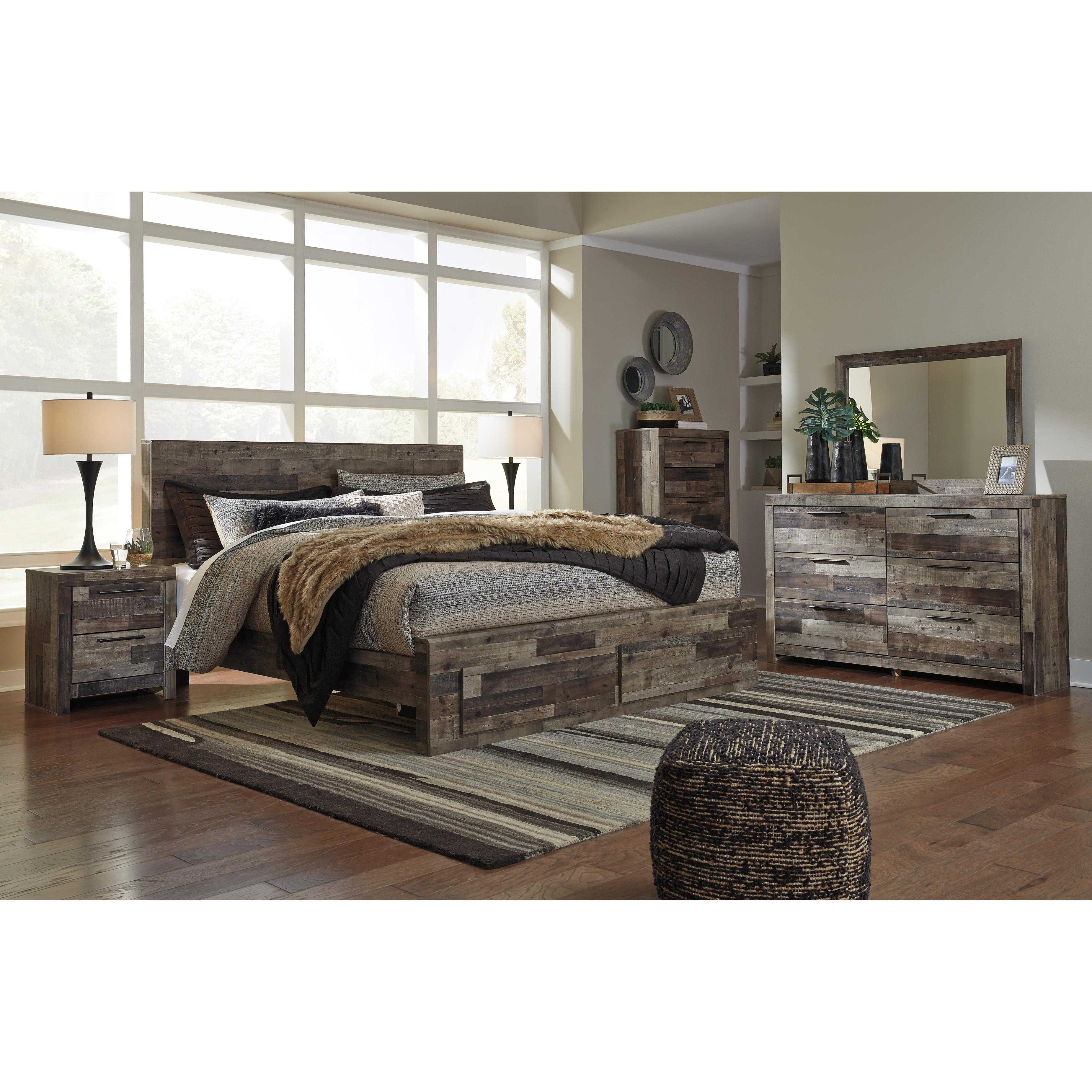 Benchcraft Derekson King Panel Bed with Storage B200-58/B200-56S/B200-95/B100-14