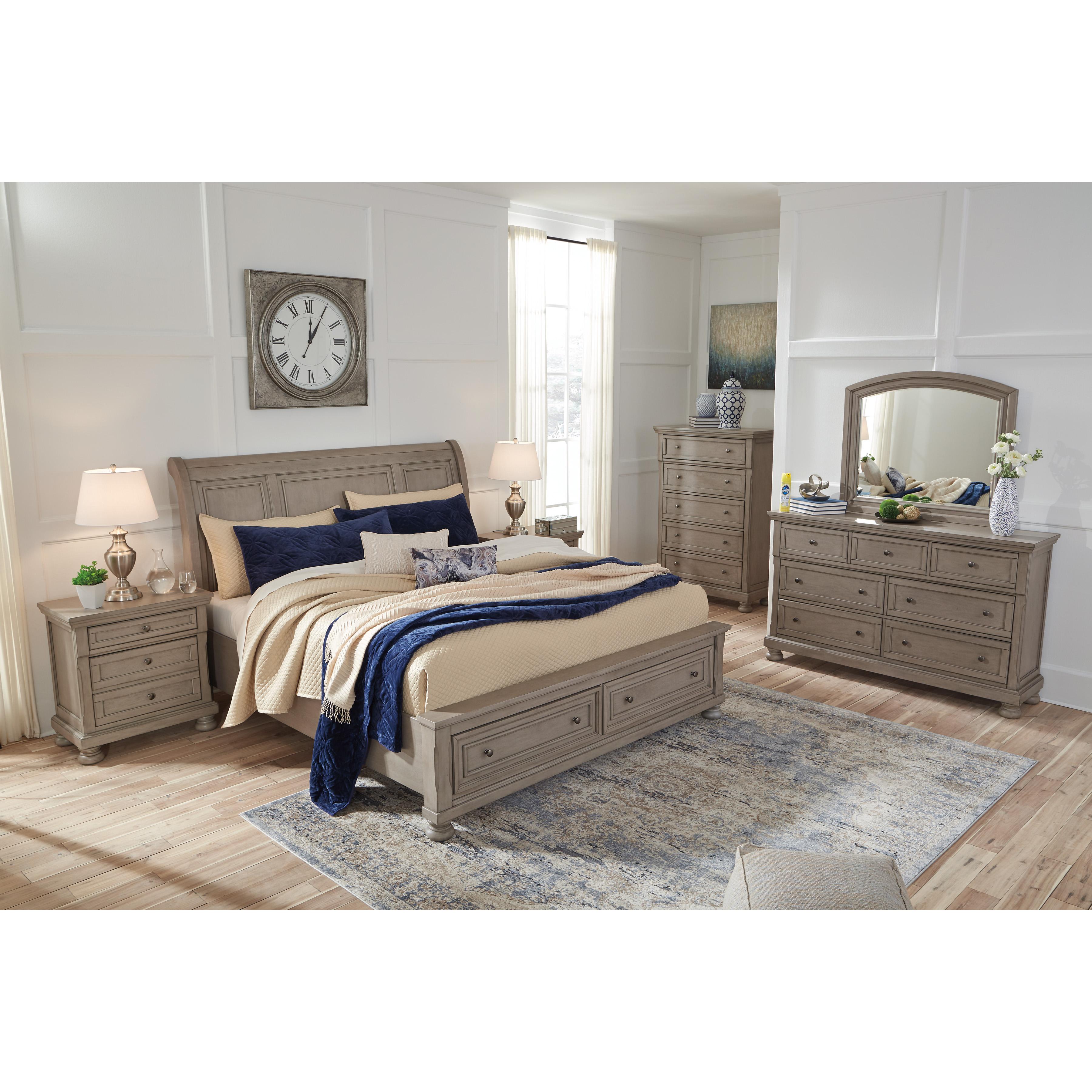 Signature Design by Ashley Lettner Queen Sleigh Bed with Storage B733-77/B733-74/B733-98