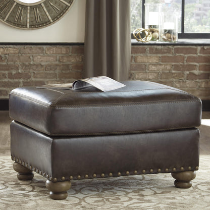 Signature Design by Ashley Nicorvo Leather Look Ottoman 8050514